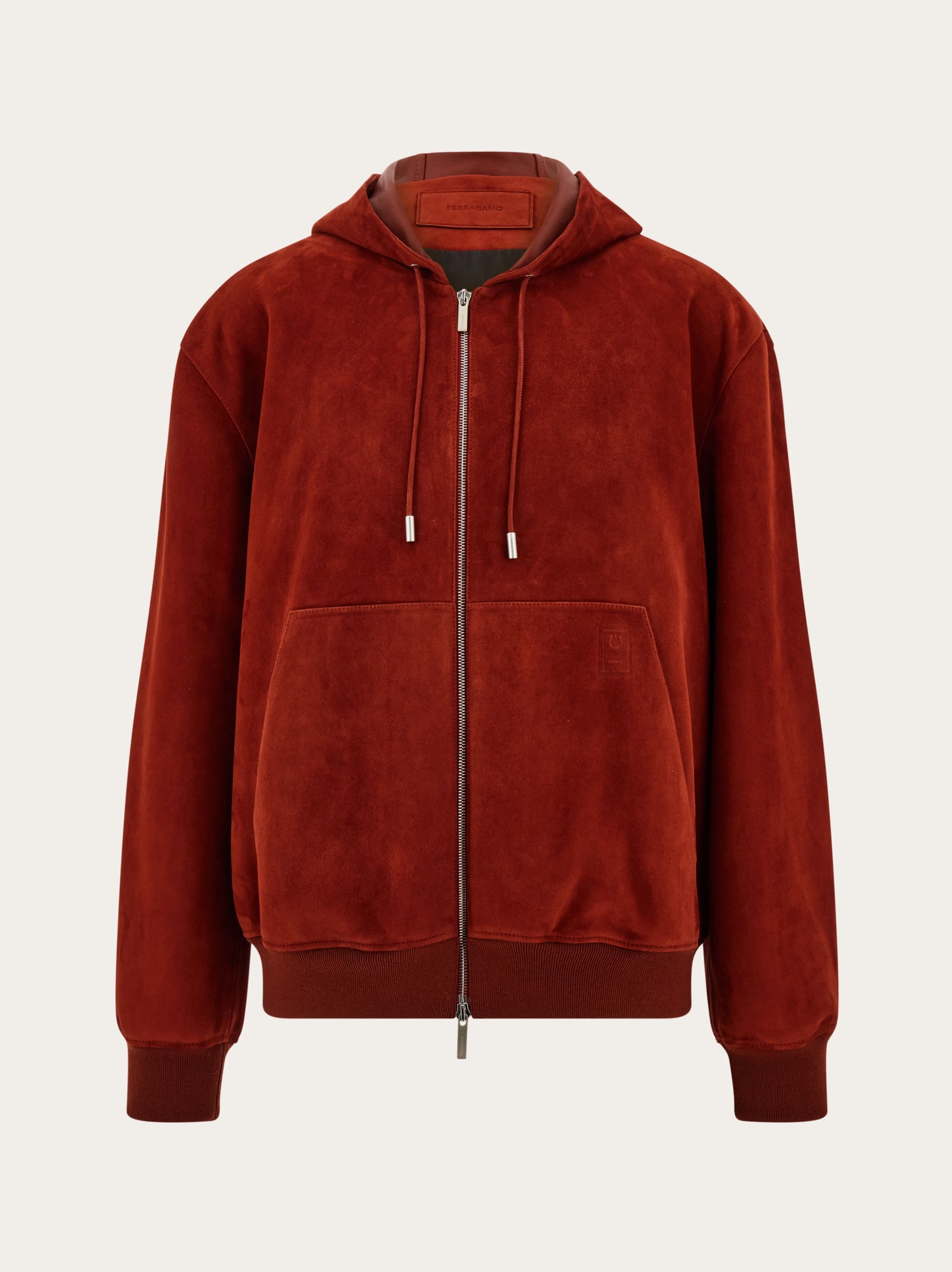 Ferragamo Men Suede blouson Red