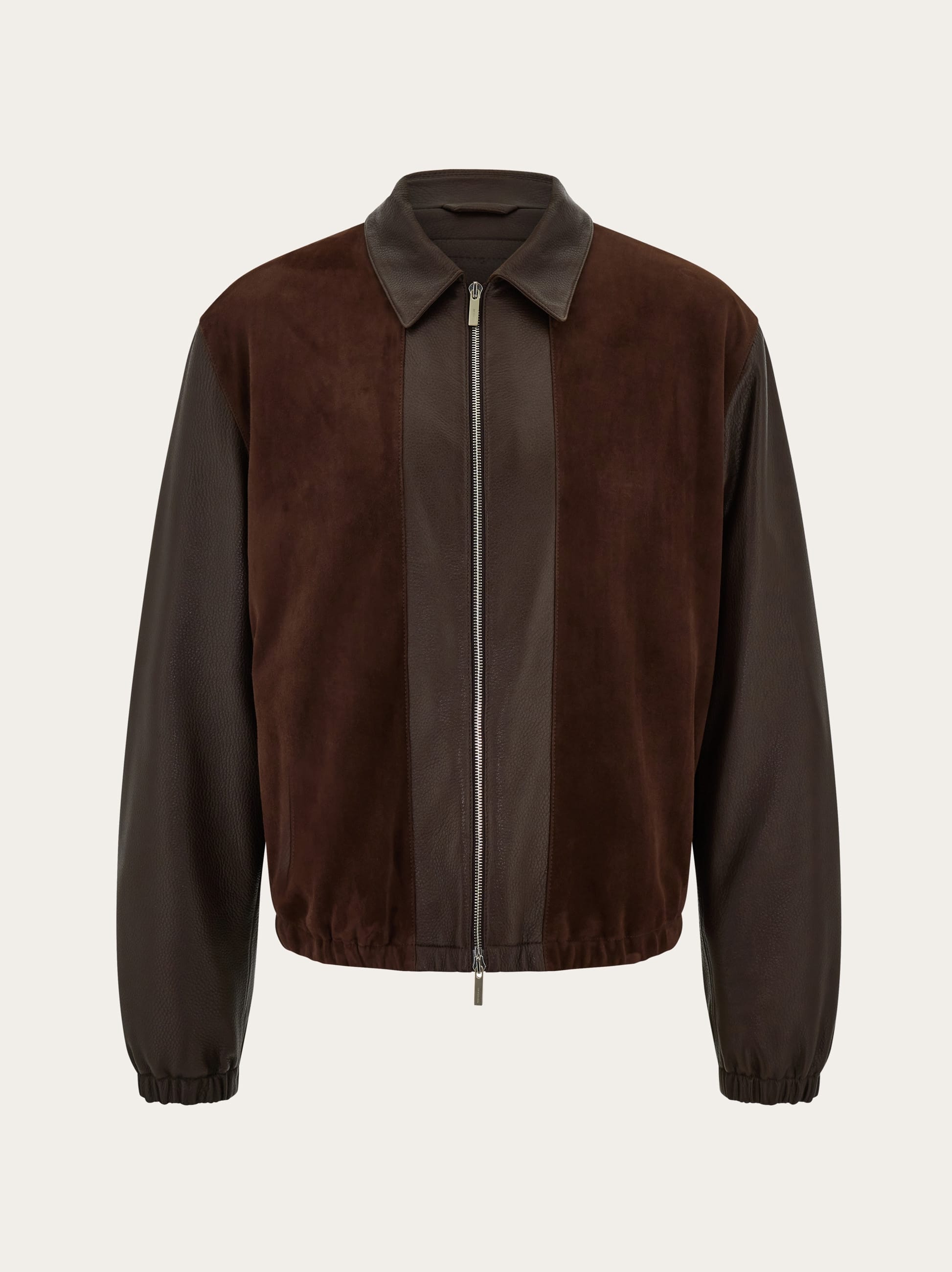 Ferragamo Uomo Blouson in cervo e suede Marrone
