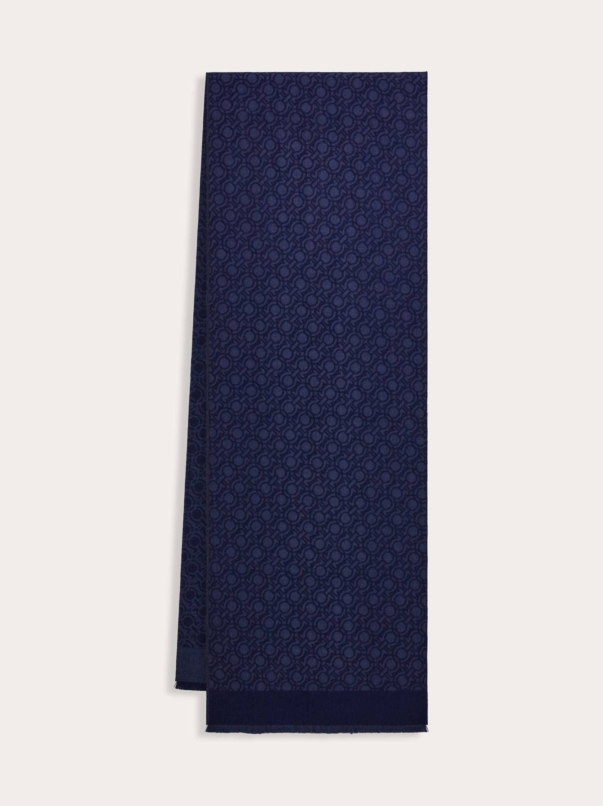 Ferragamo Uomo Sciarpa Gancini chain Blu