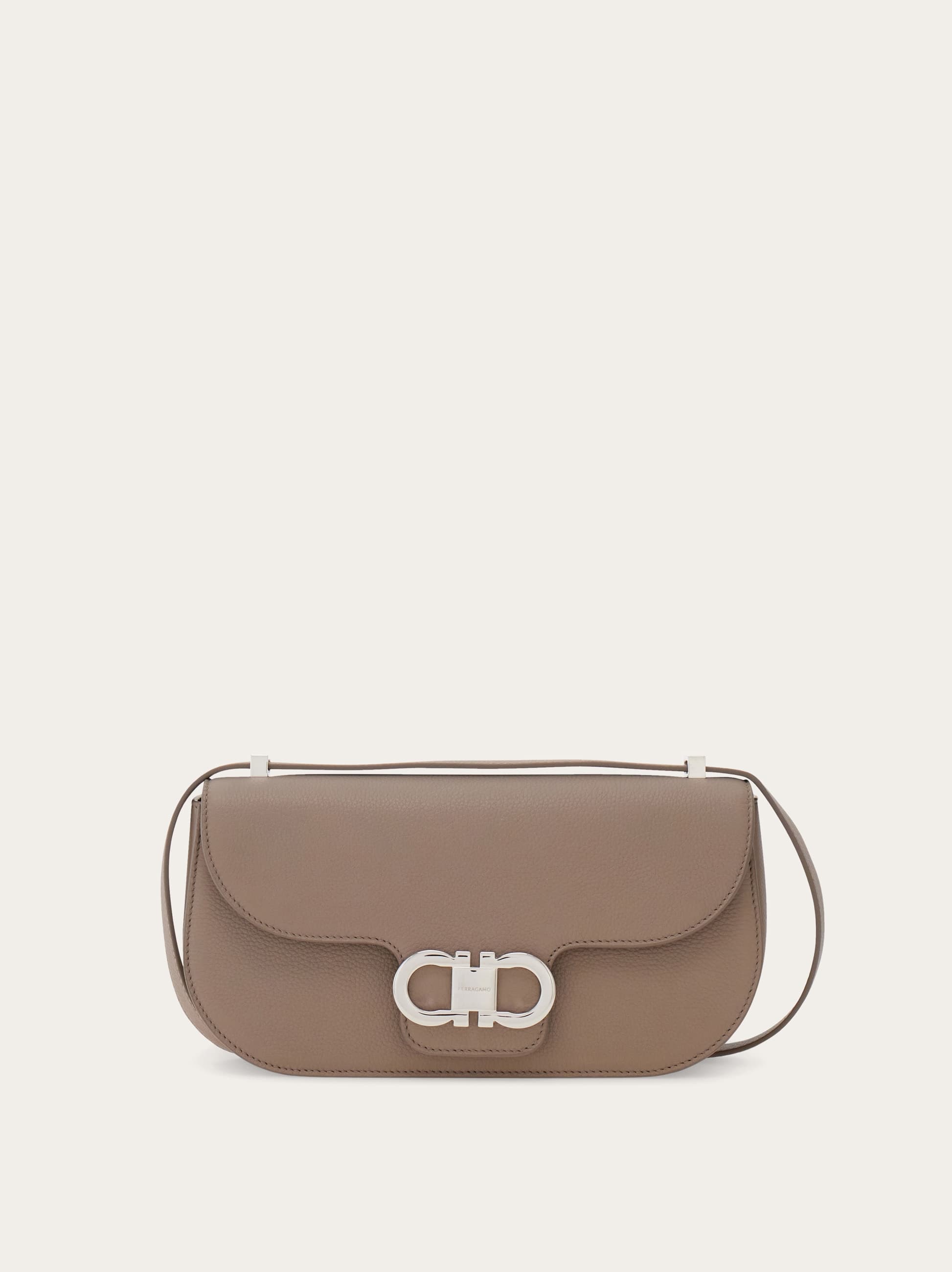 Ferragamo Women's Beige Double Gancini East-West Crossbody Bag