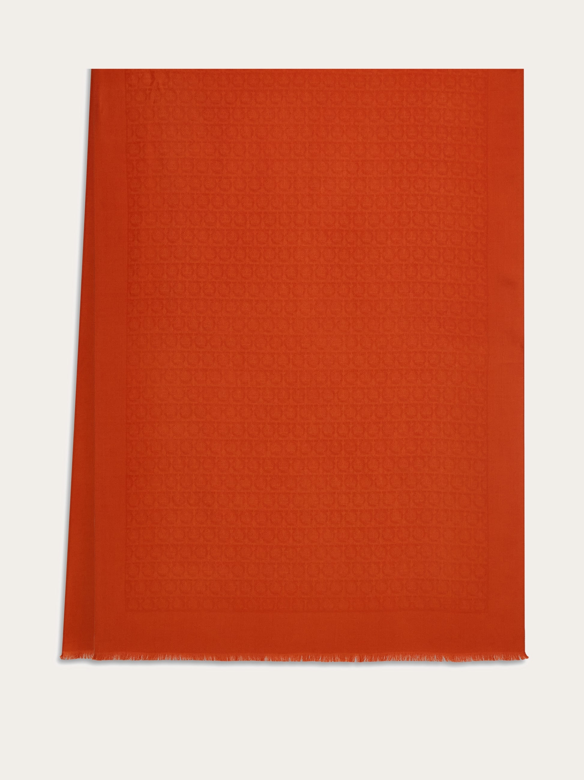 Ferragamo Women's Orange Gancini Scarf