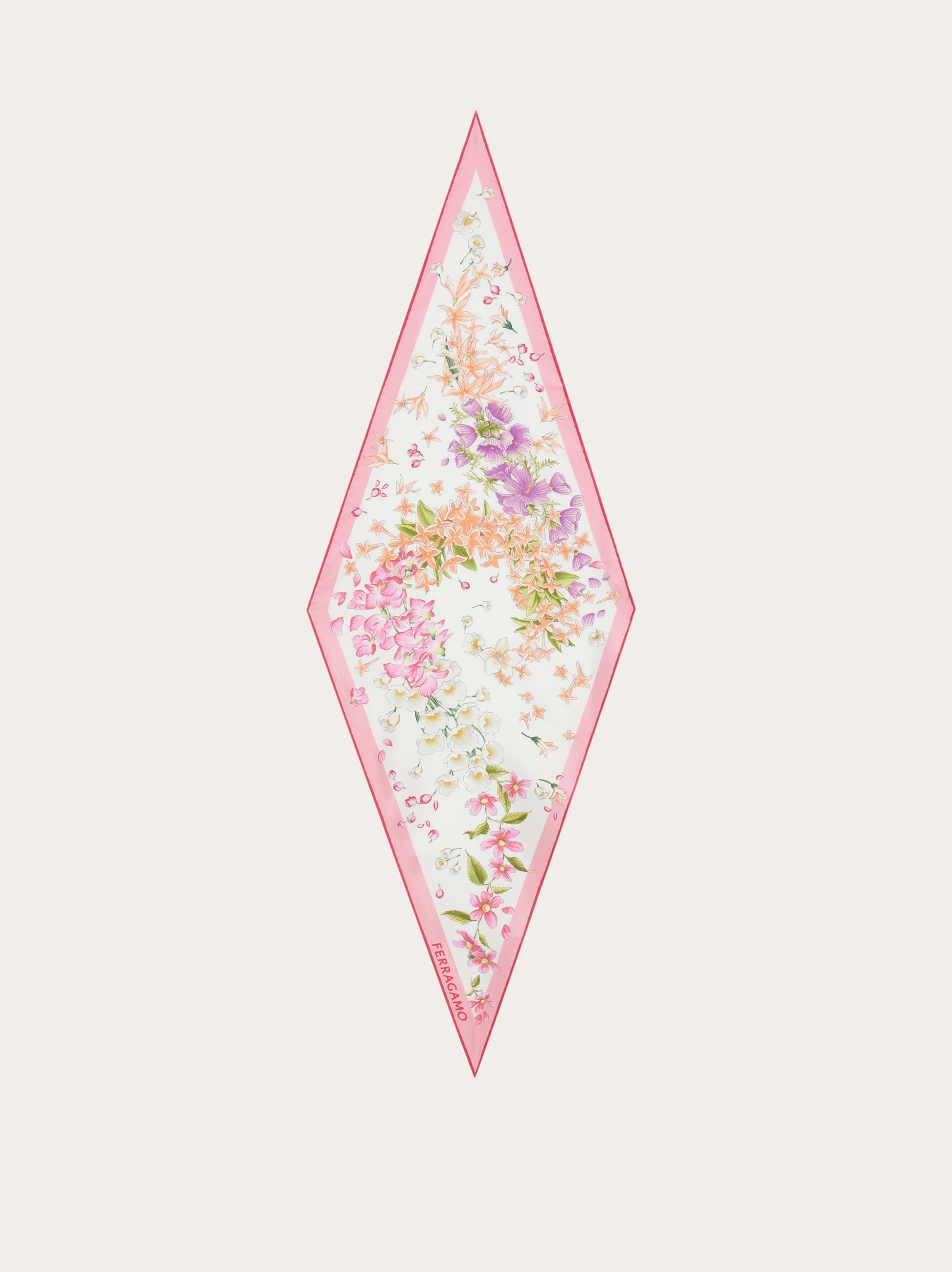 Ferragamo Donna Bandeau stampa Primavera Rosa