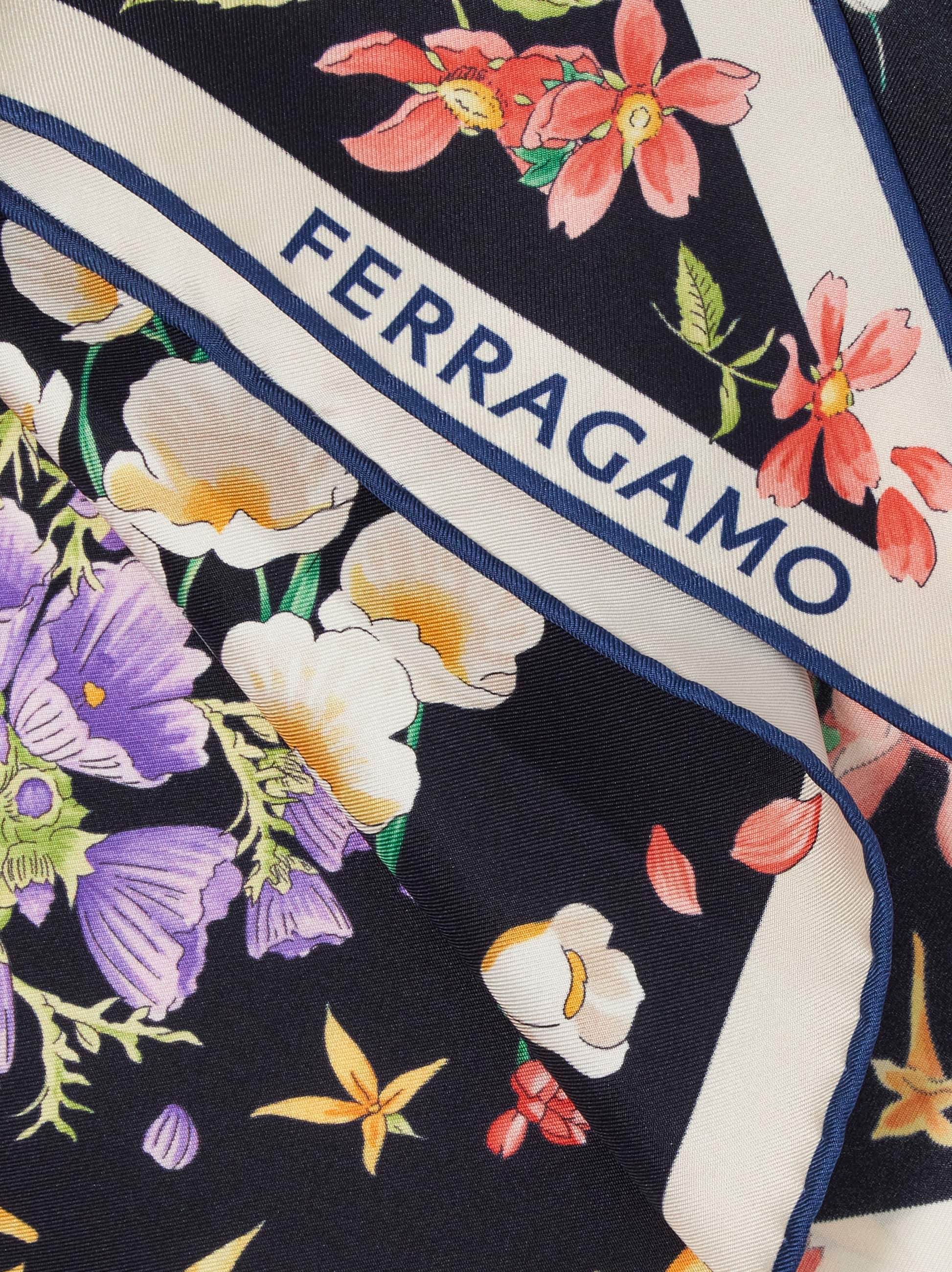  Ferragamo Women Spring Print Diamond Scarf Multicolor 