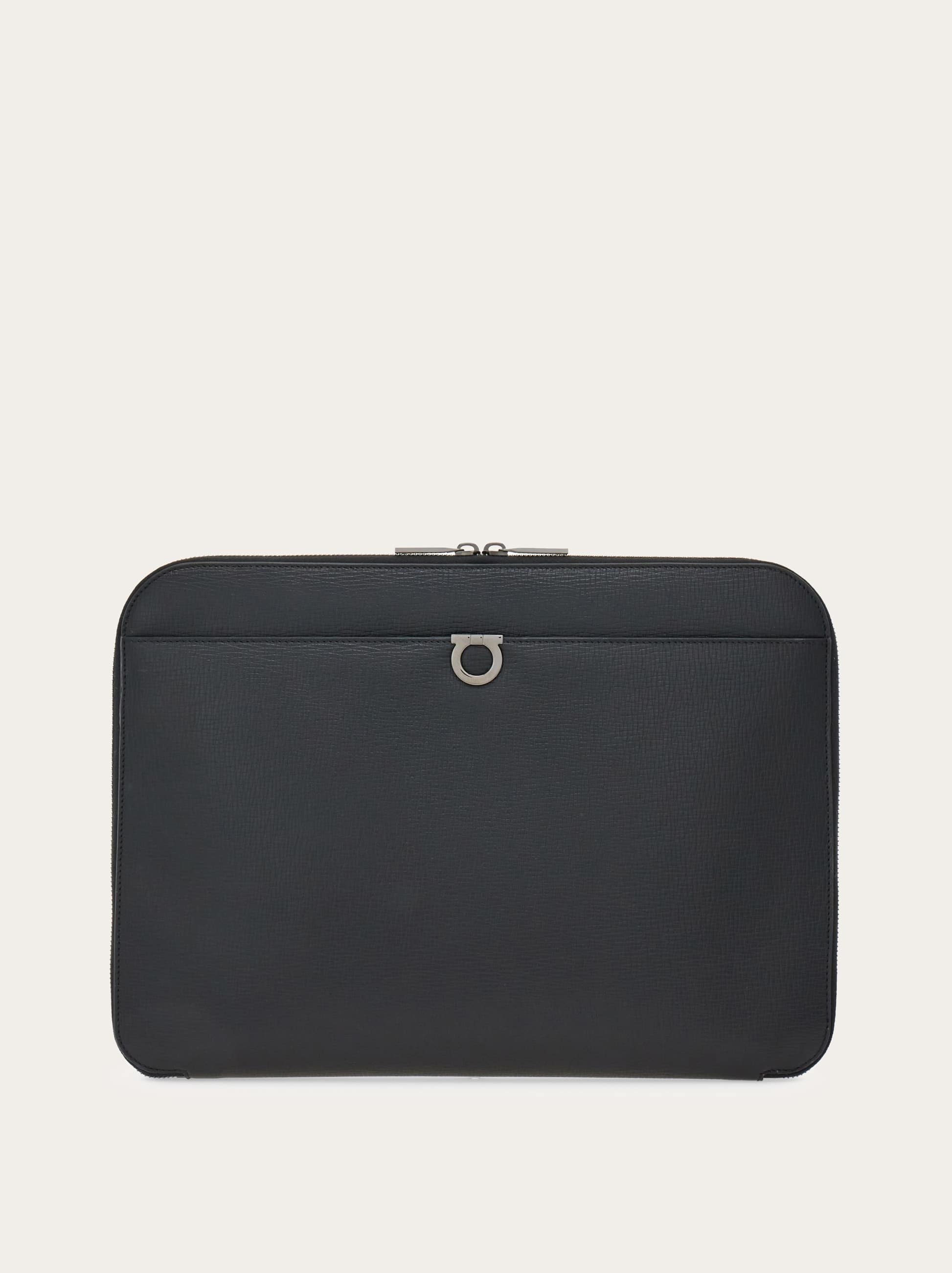 Ferragamo Gancini Document Holder In Black