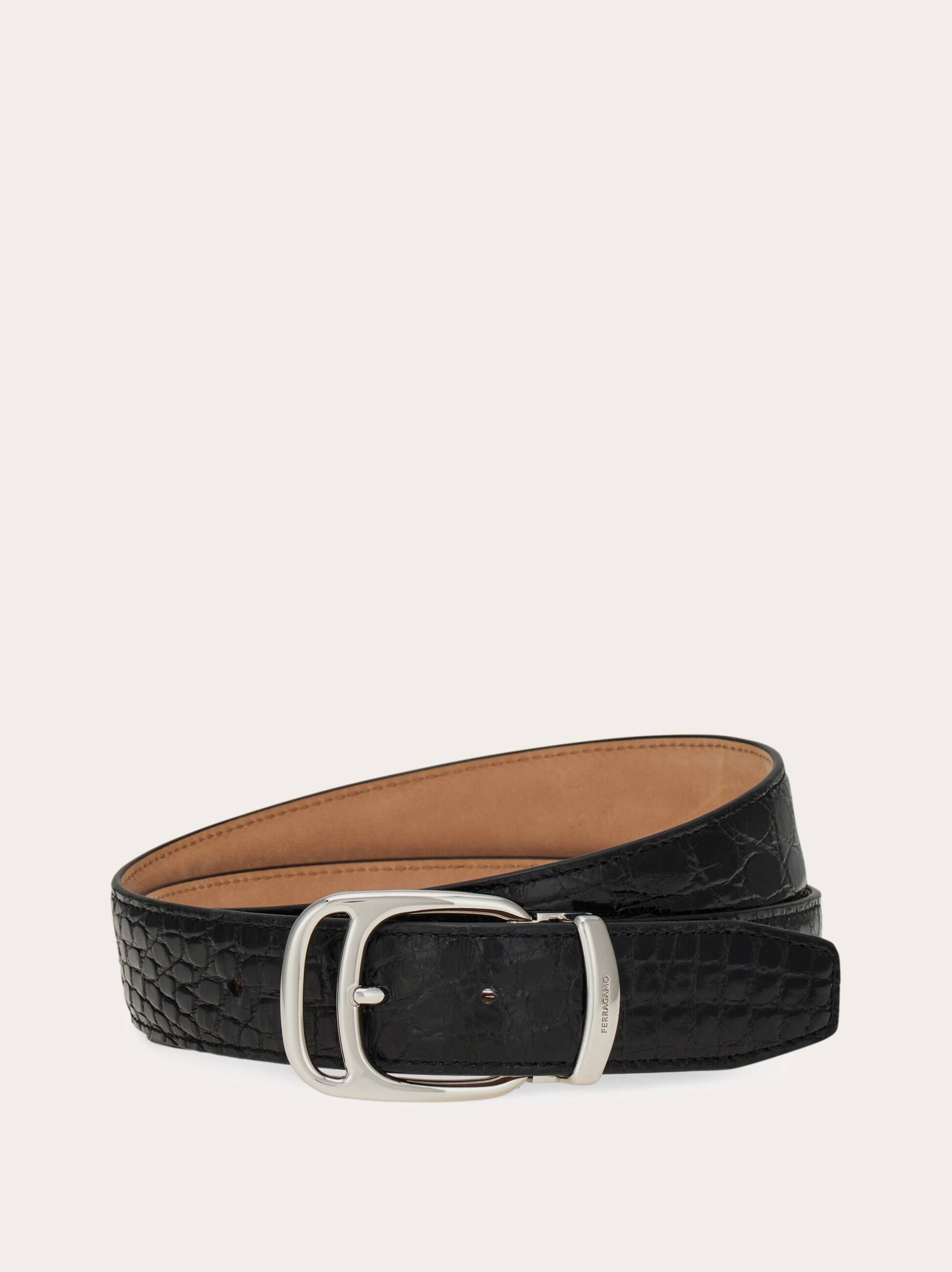 Ferragamo Uomo Cintura regolabile Nero