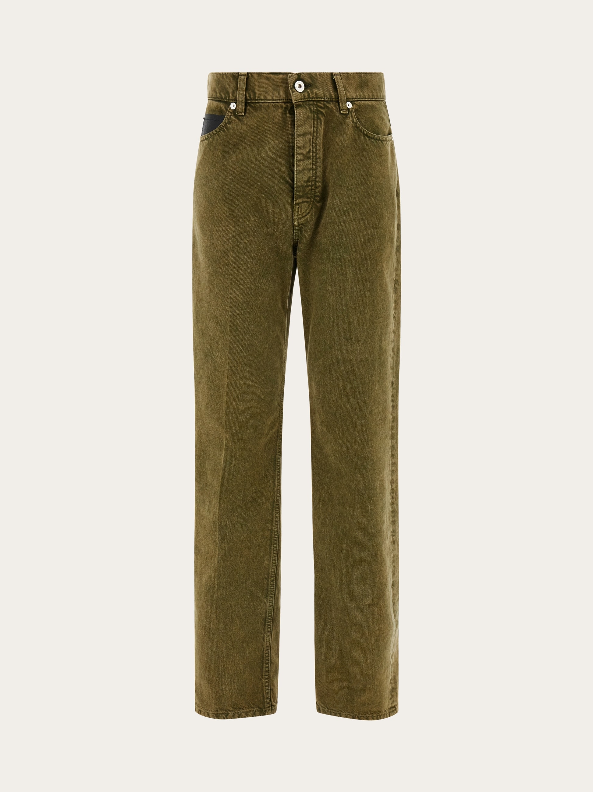 Ferragamo Men Five pocket jeans Green