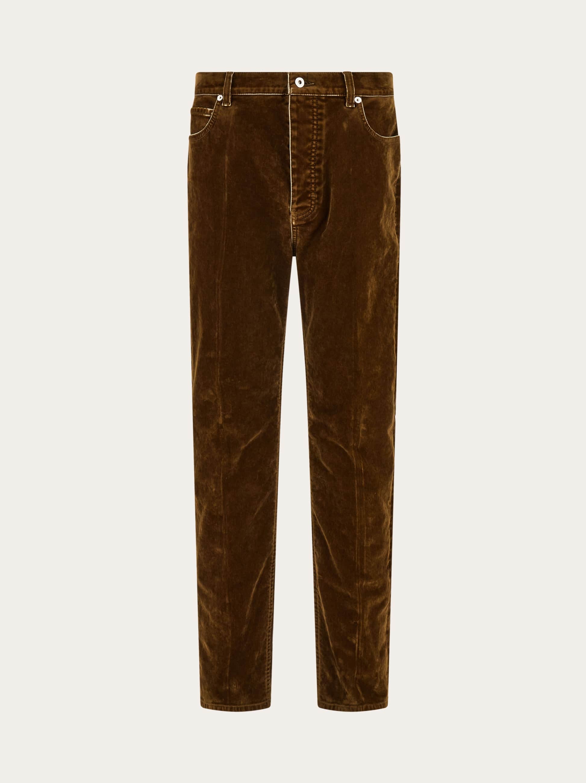 Ferragamo Men Five pocket trousers Brown