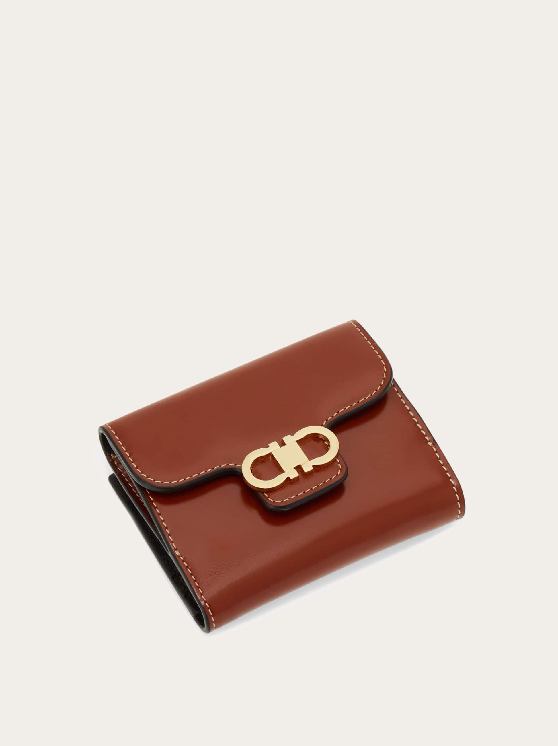  Ferragamo Damen Gancini Portemonnaie Braun 