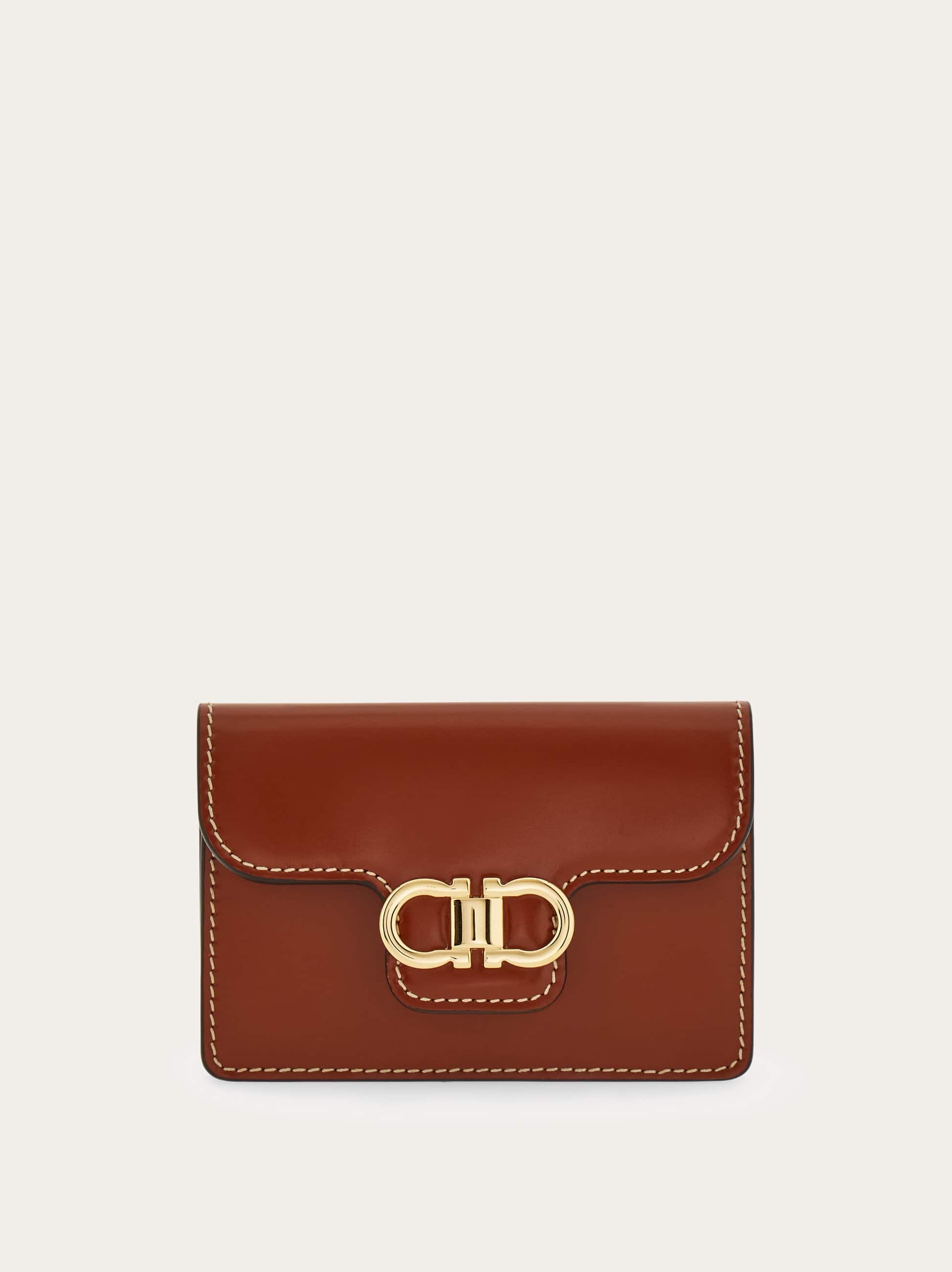 Ferragamo Donna Porta chiavi Gancini Marrone