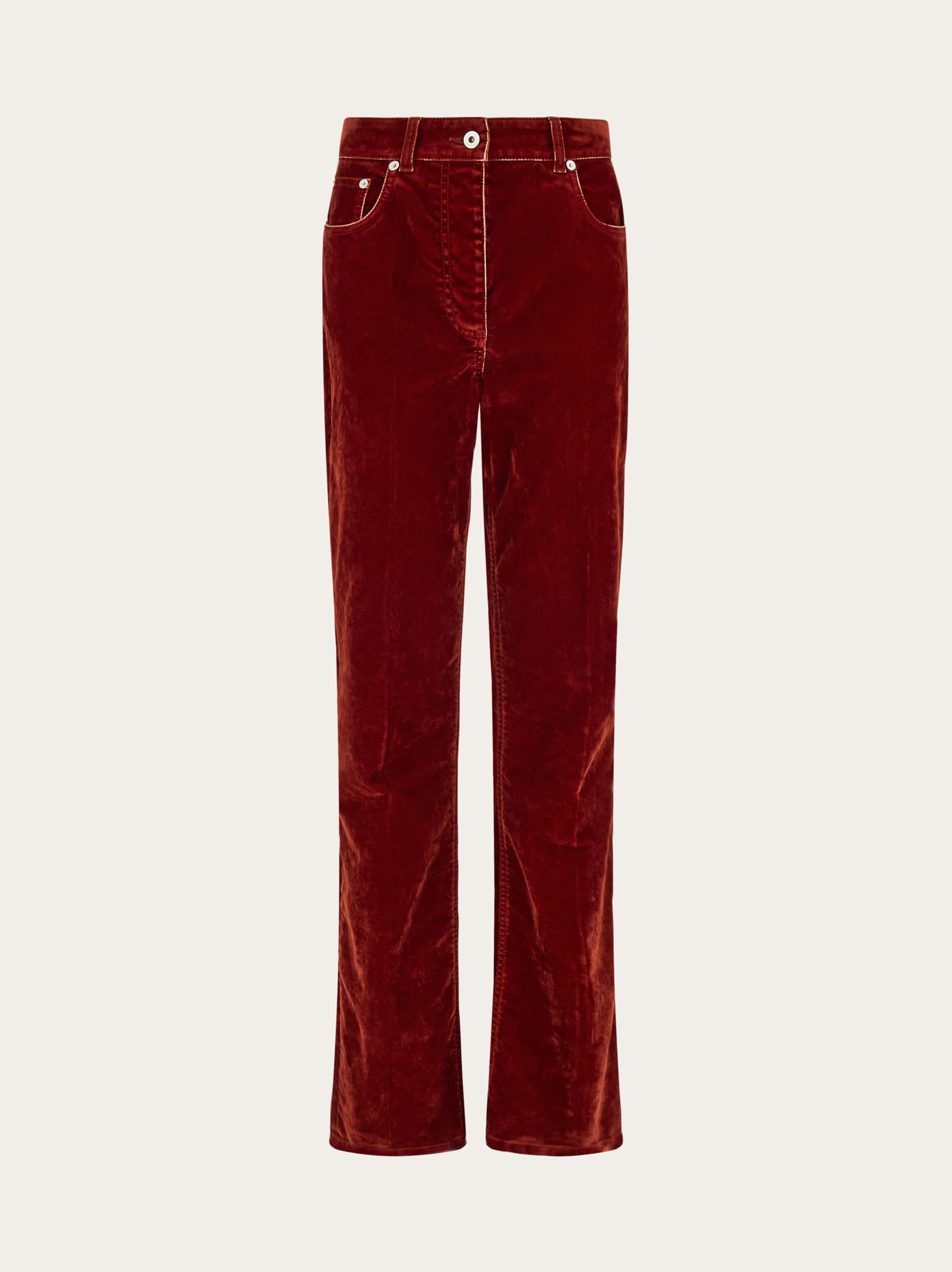 Ferragamo Women Five pocket trouser Red
