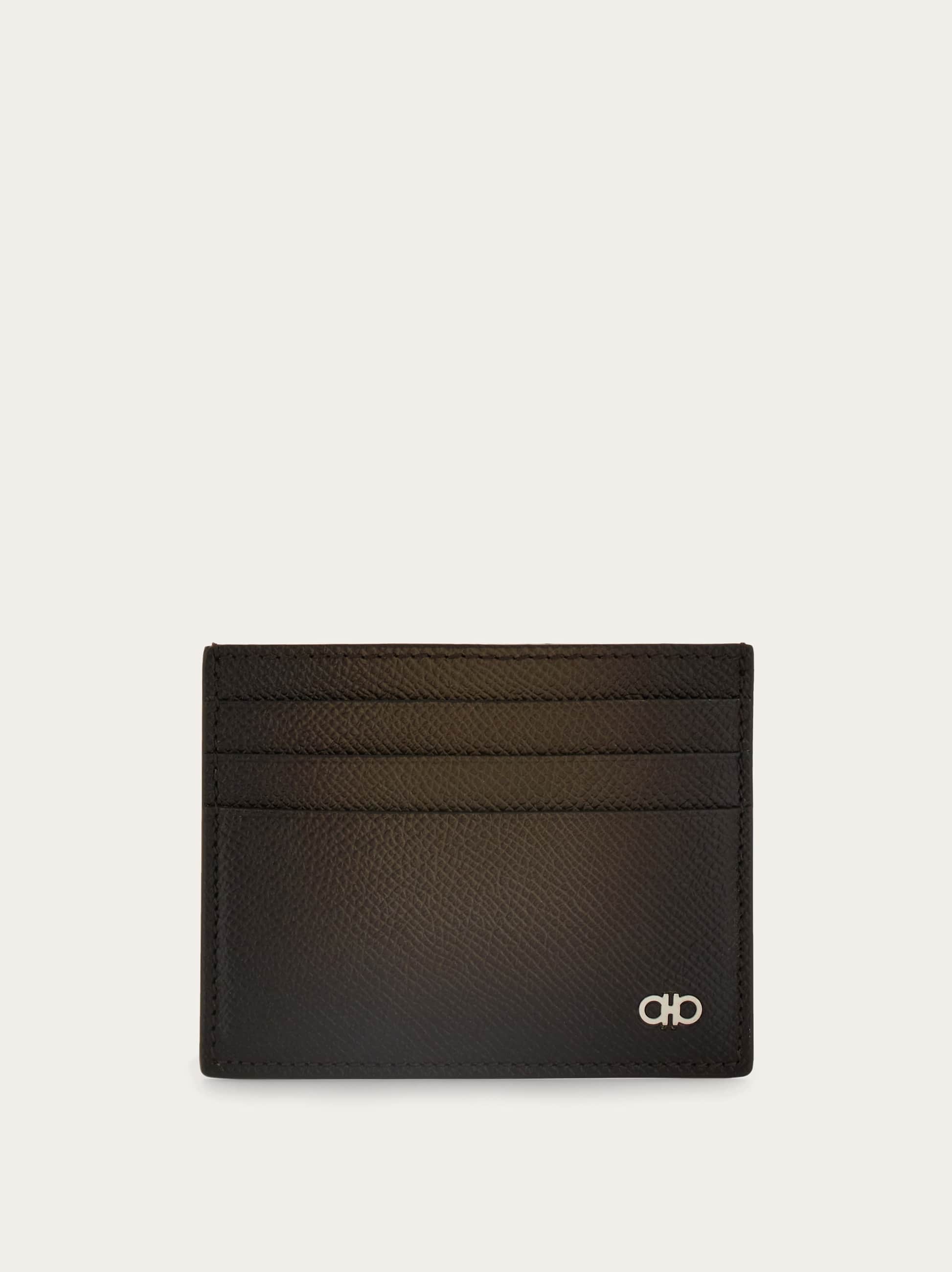 Ferragamo Uomo Porta carte di credito micro Gancini Verde