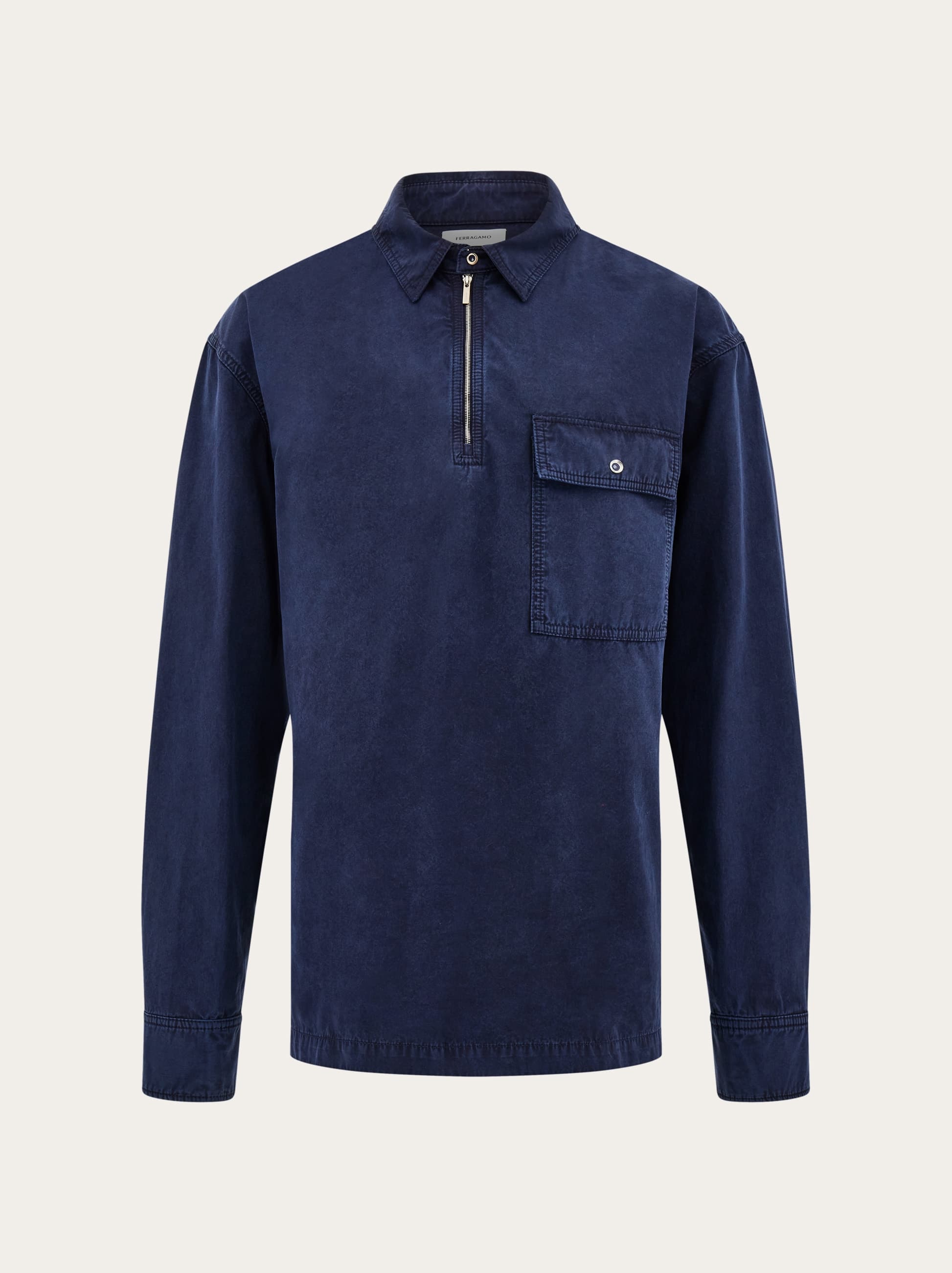 Ferragamo Uomo Camicia utility Blu
