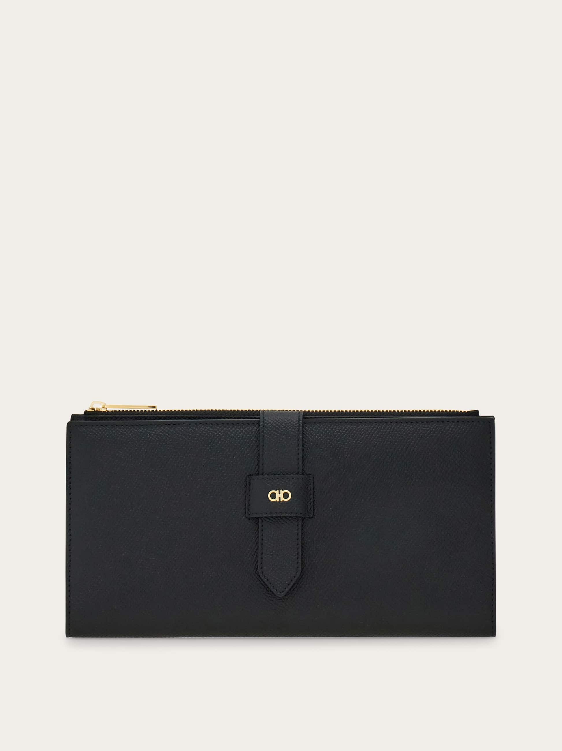 Ferragamo Uomo Porta documenti micro Gancini Nero