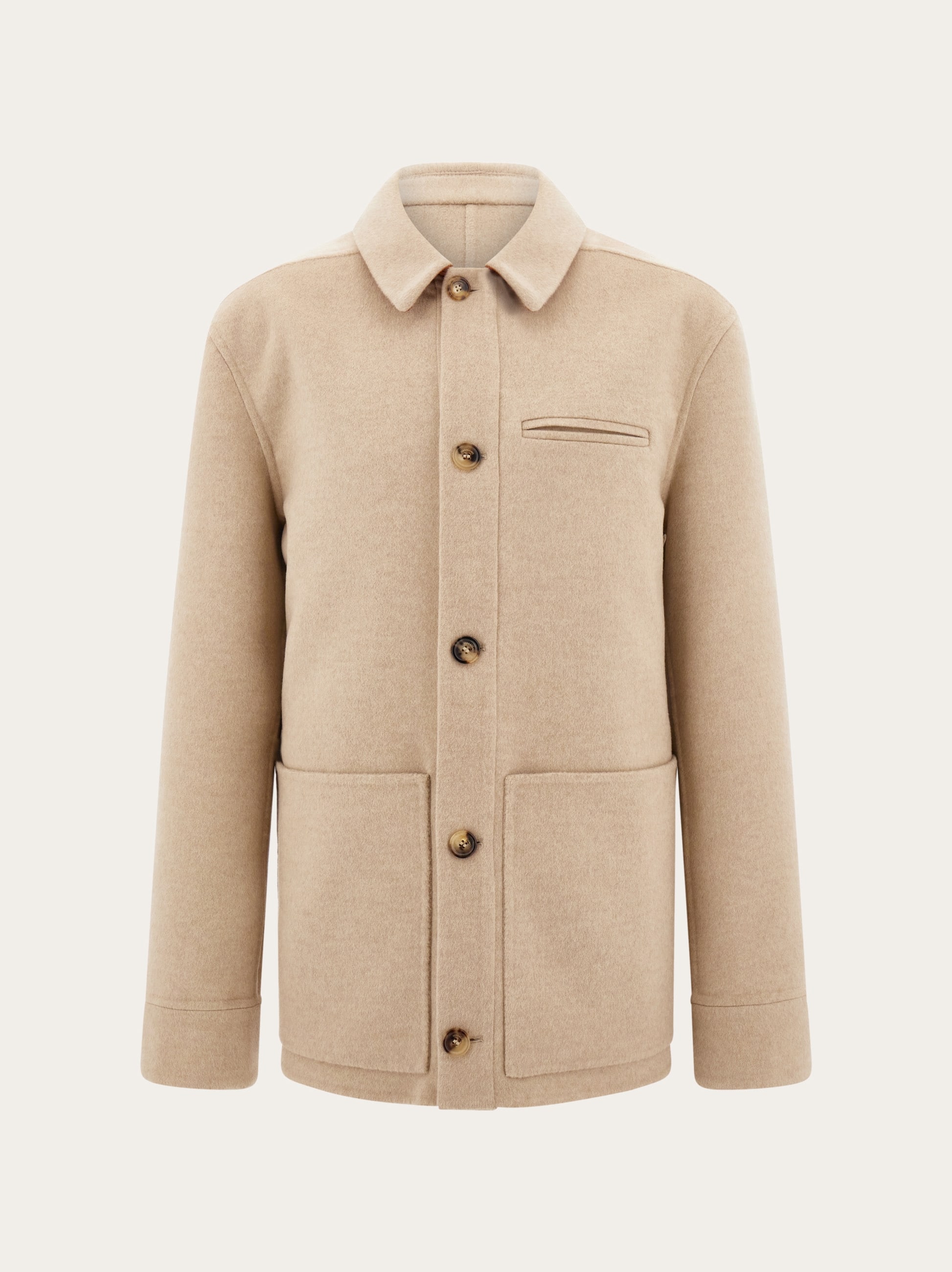 Ferragamo Uomo Blouson in double di lana e cashmere Beige