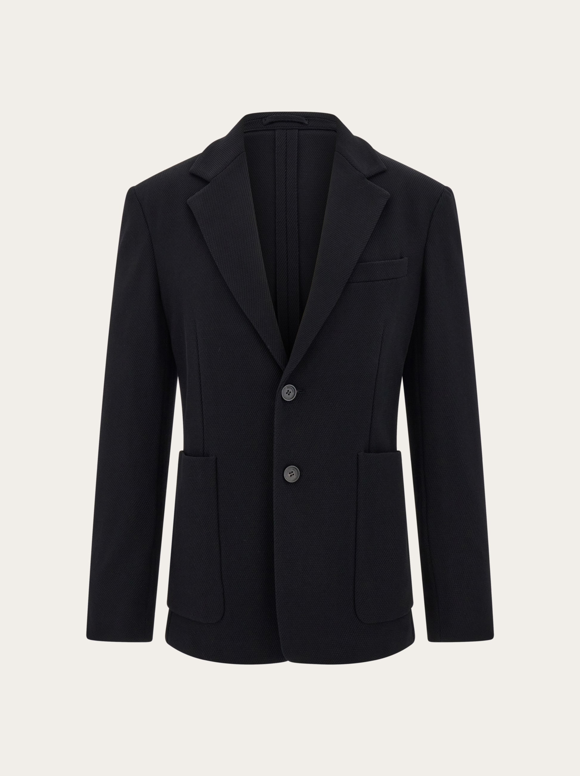 Ferragamo Uomo Blazer monopetto in jersey Nero