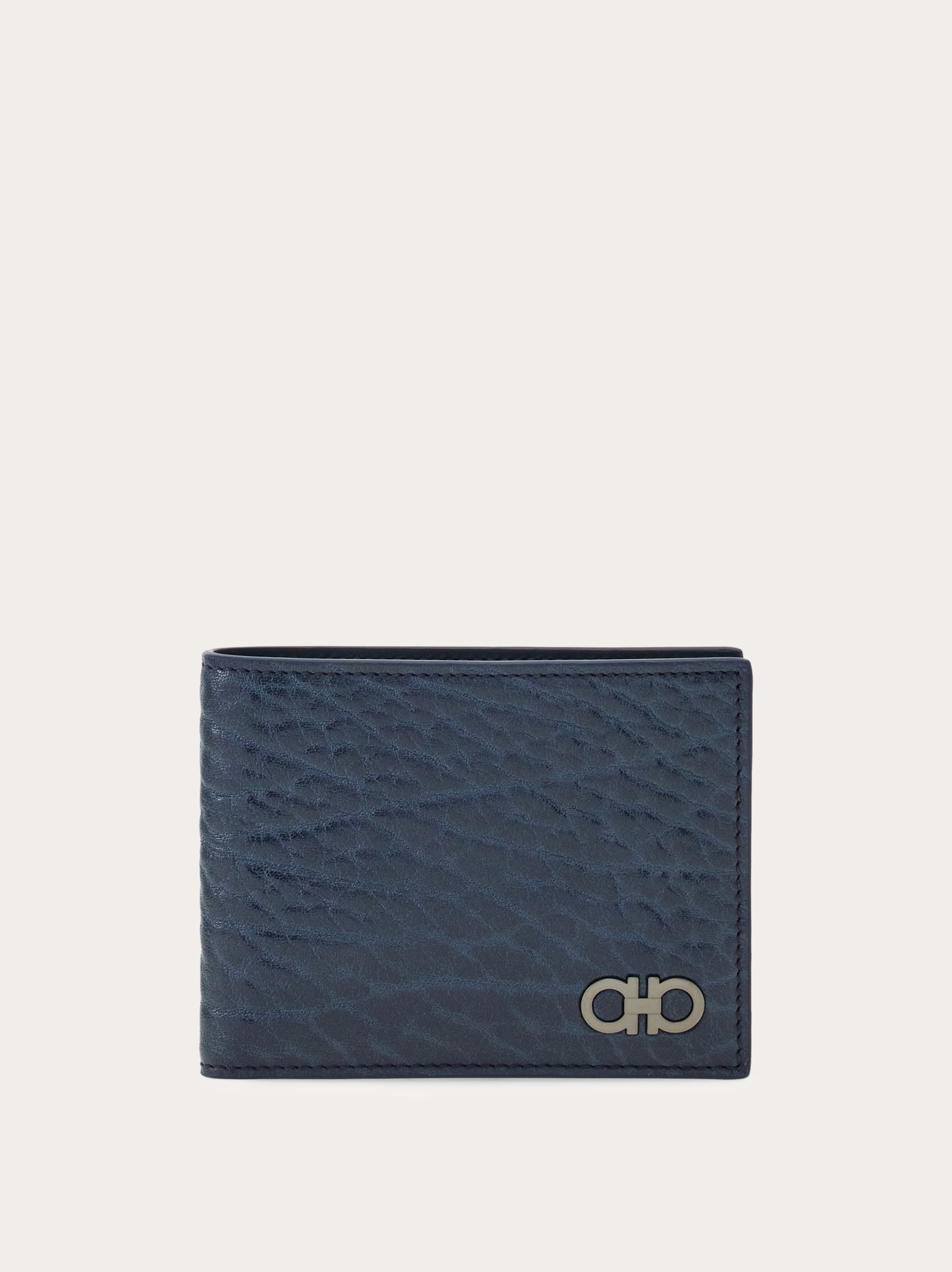 Ferragamo Men Gancini wallet Blue