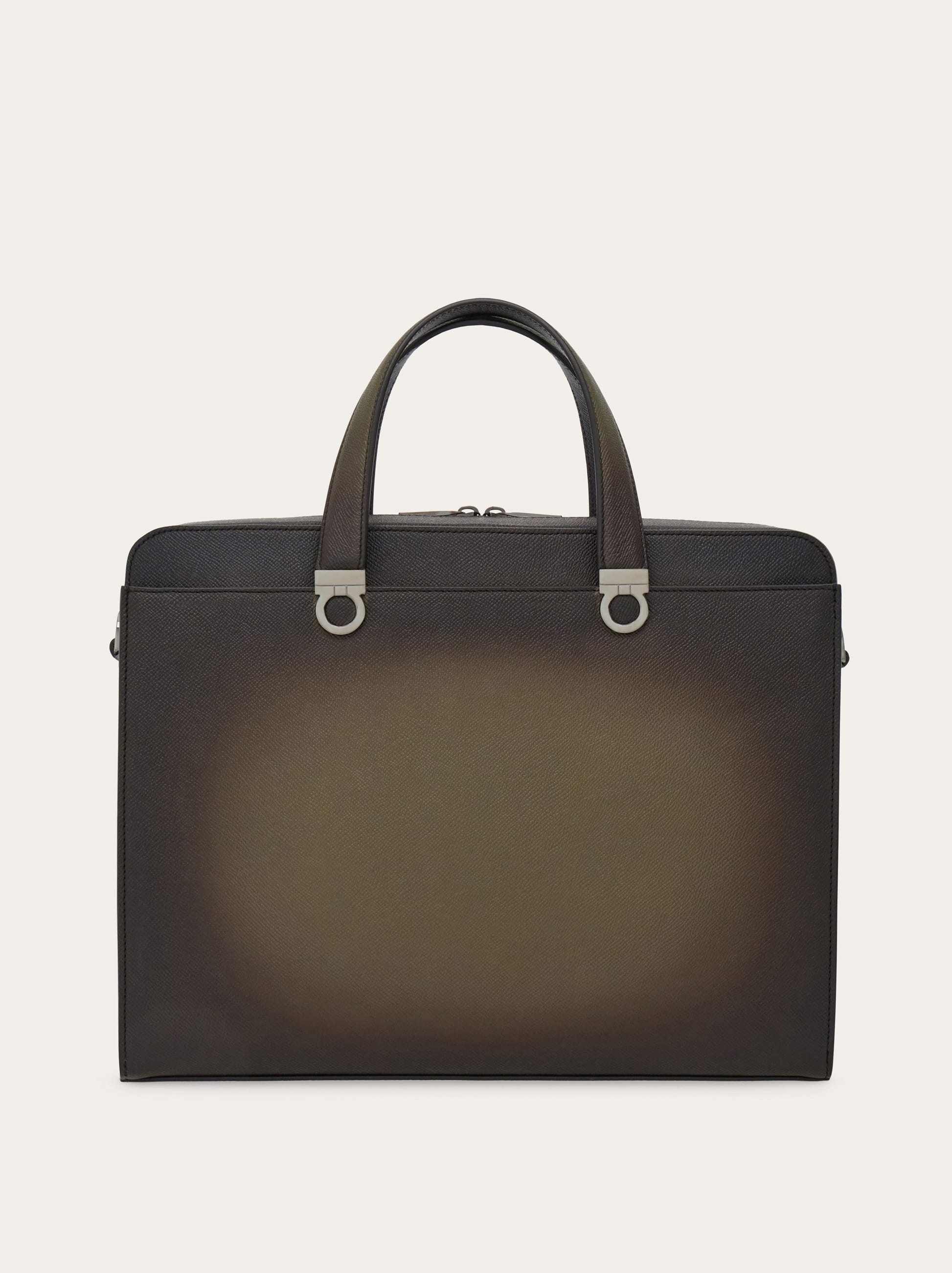 Ferragamo Uomo Borsa da lavoro Gancini Verde