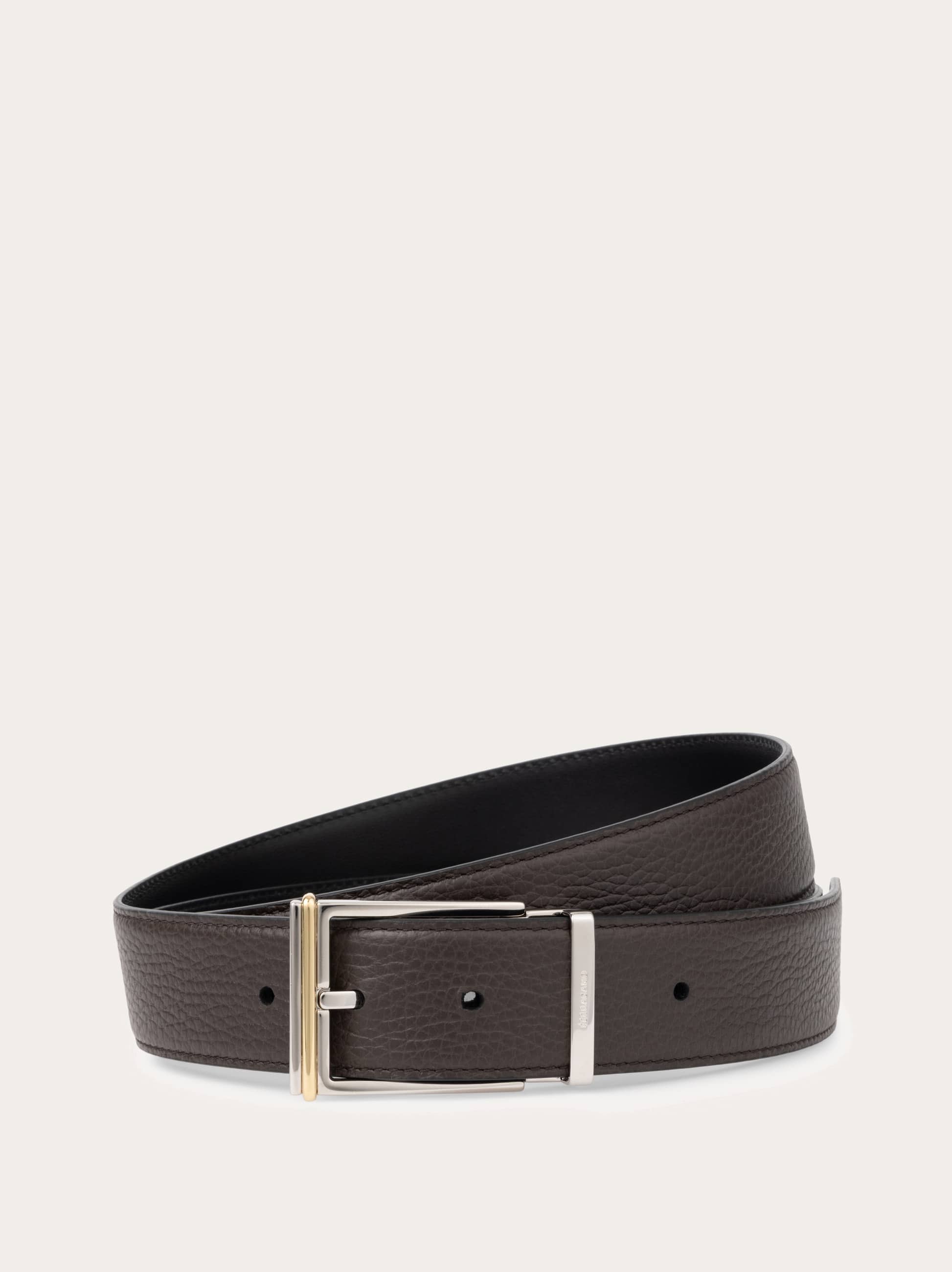 Ferragamo Men Reversible and adjustable belt Brown