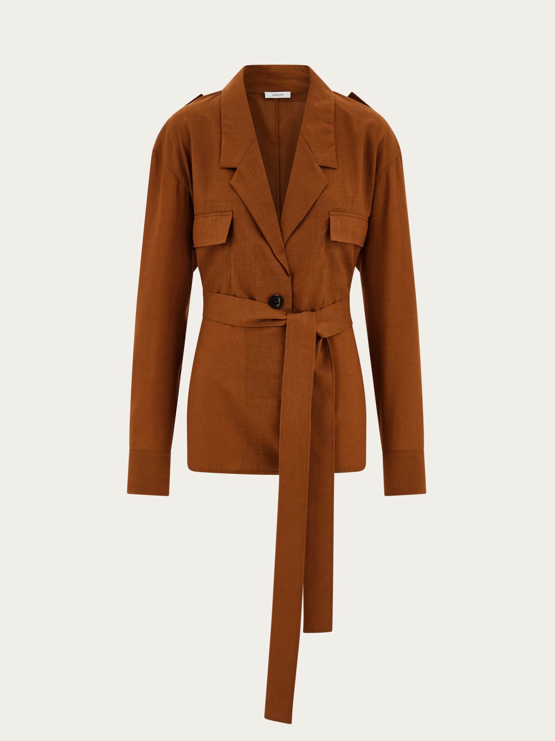 Ferragamo Donna Blazer destrutturato Marrone