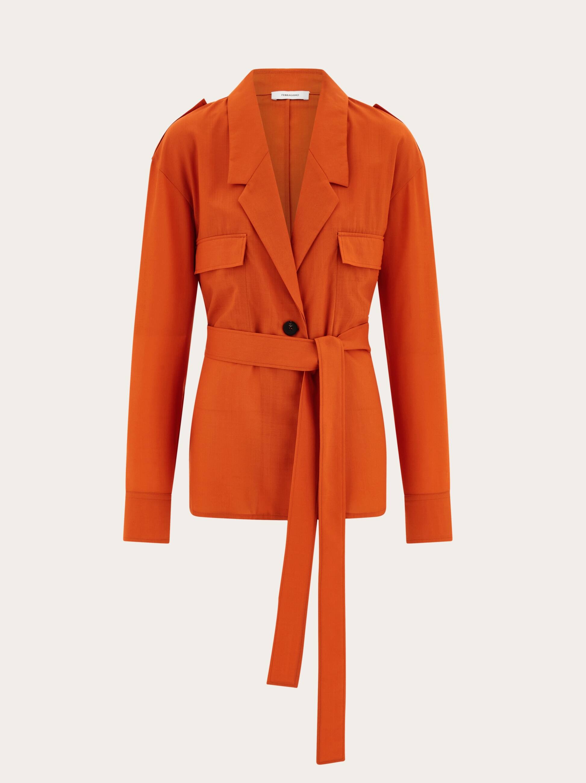 Ferragamo Donna Blazer destrutturato Marrone