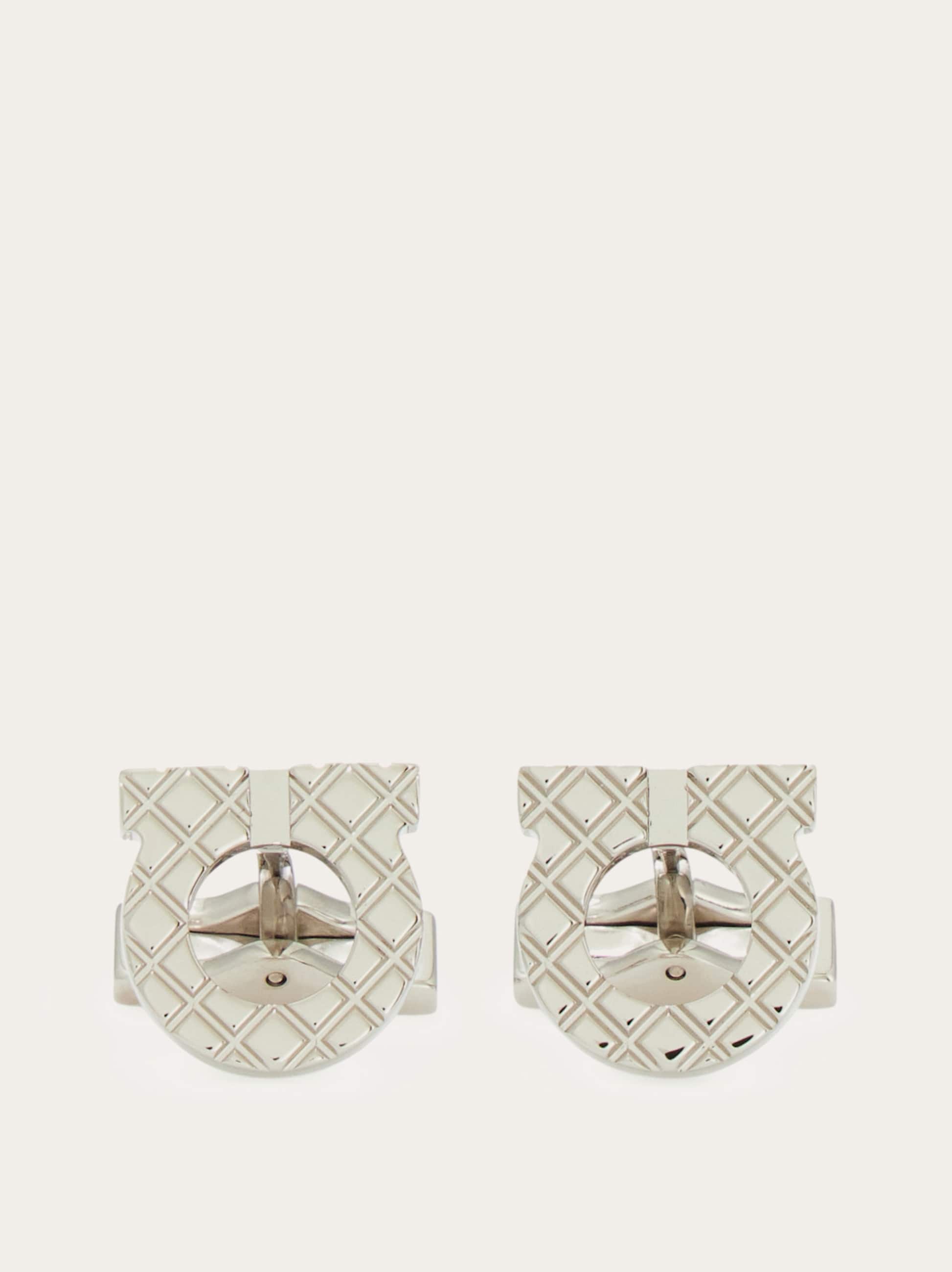 Ferragamo Gancini Cufflinks In Metallic
