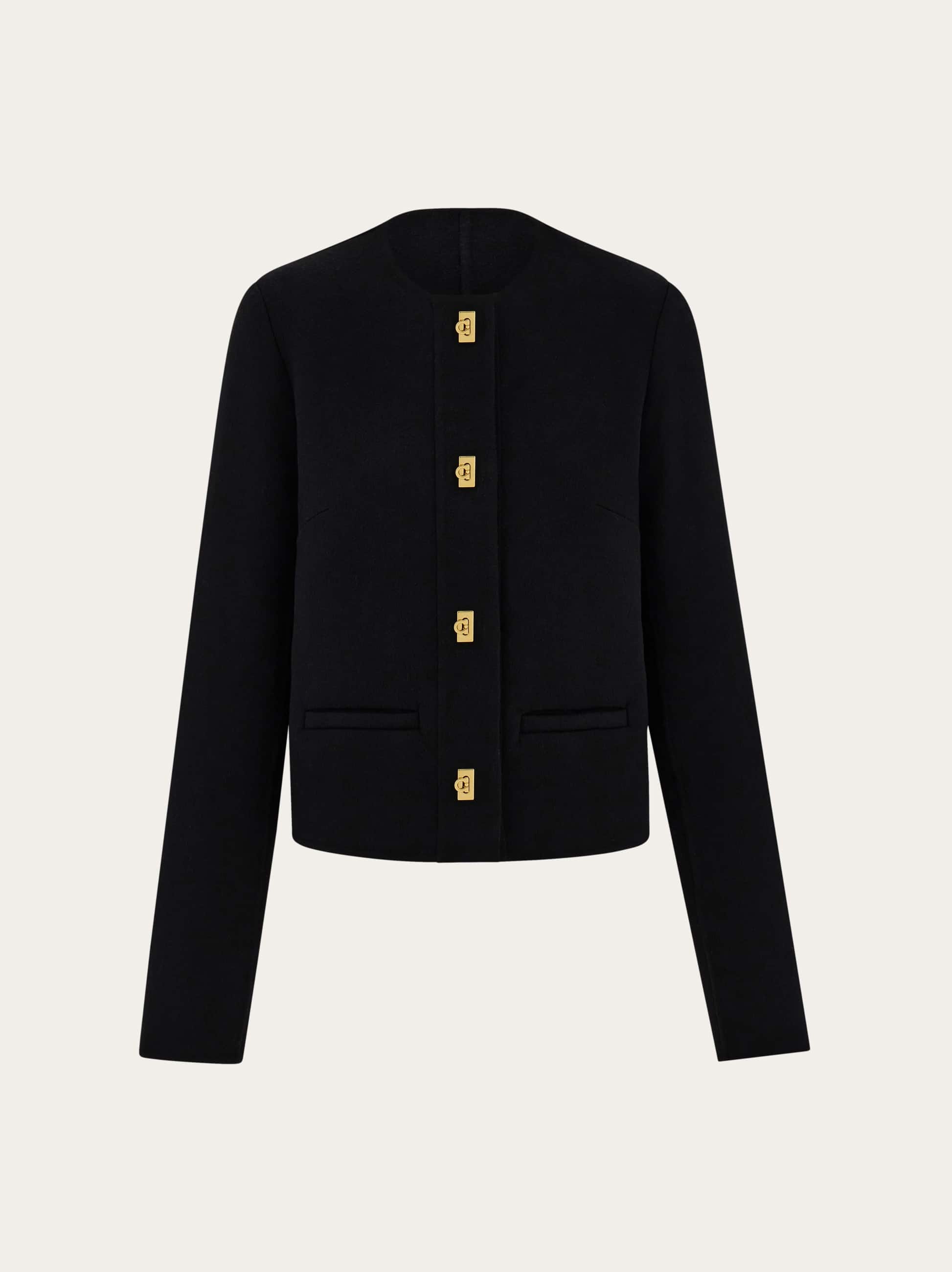 Ferragamo Donna Giacchino con Gancini Nero