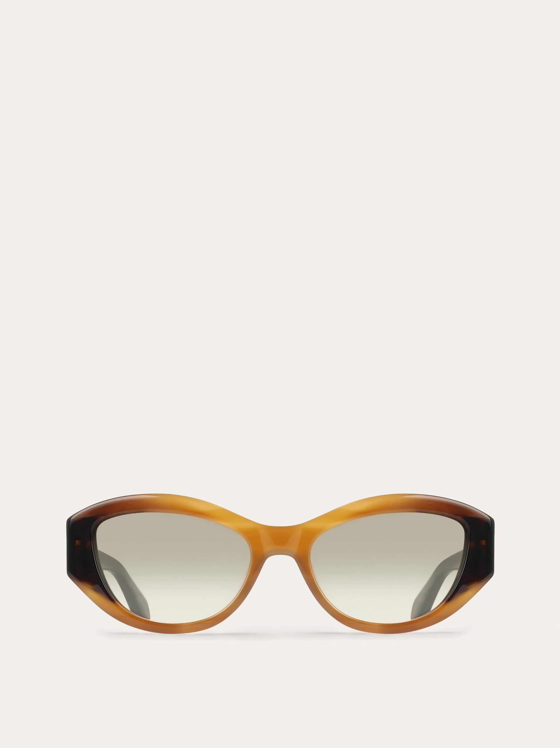 Ferragamo Women Oval frame sunglasses Brown