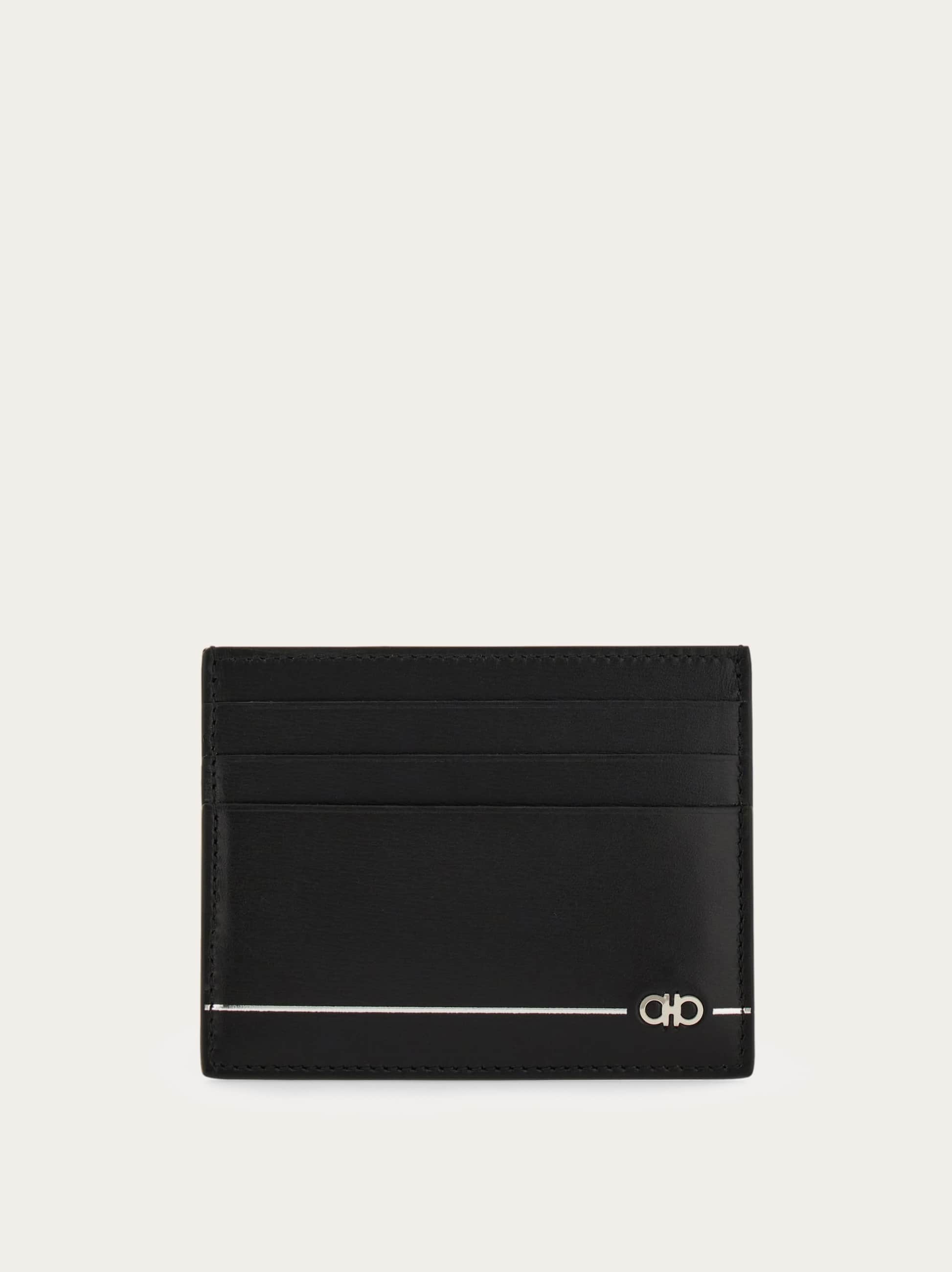 Ferragamo Uomo Porta carte di credito Gancini Nero
