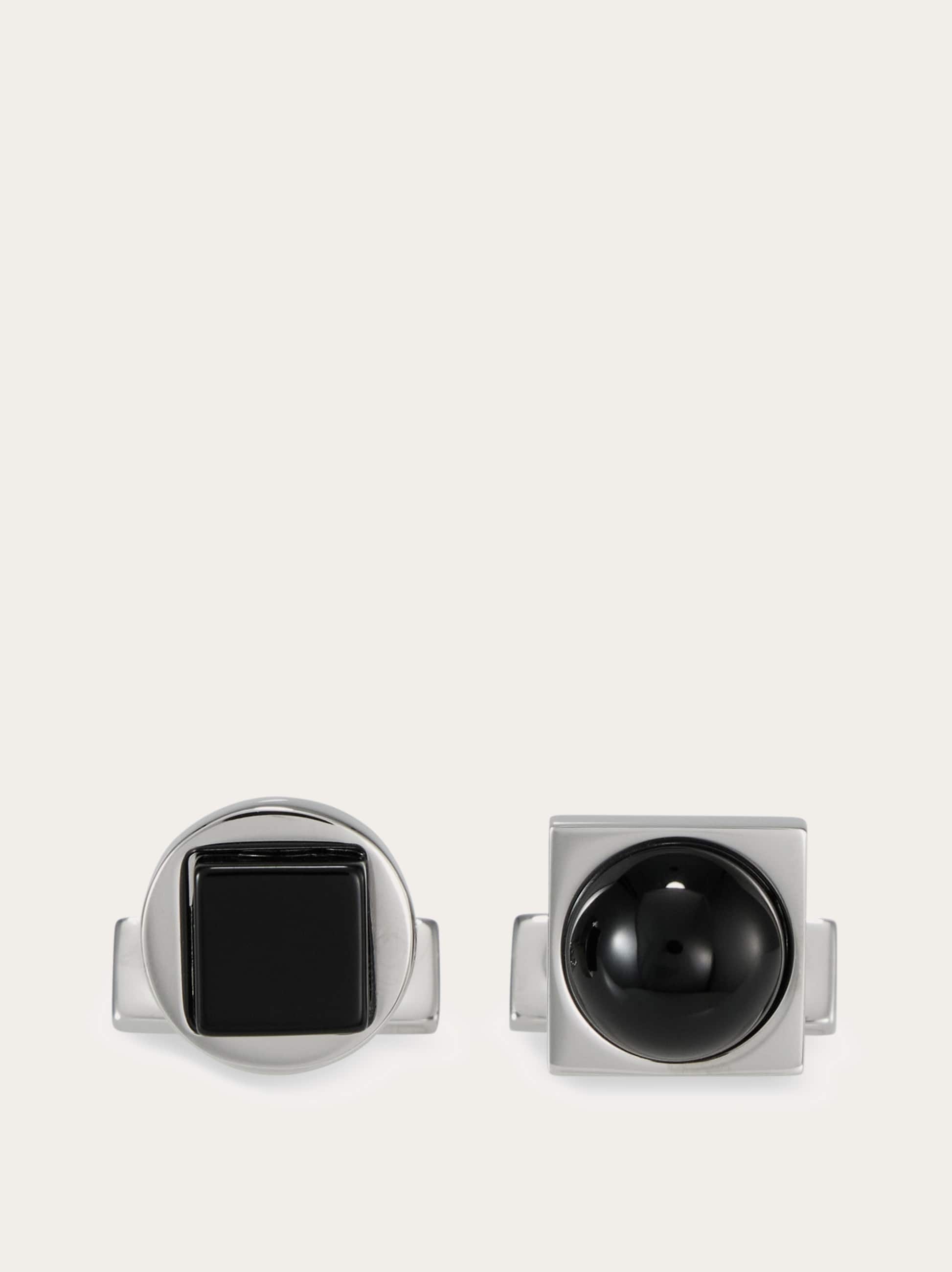 Ferragamo Men's Red Semi Precious Stone Cufflinks