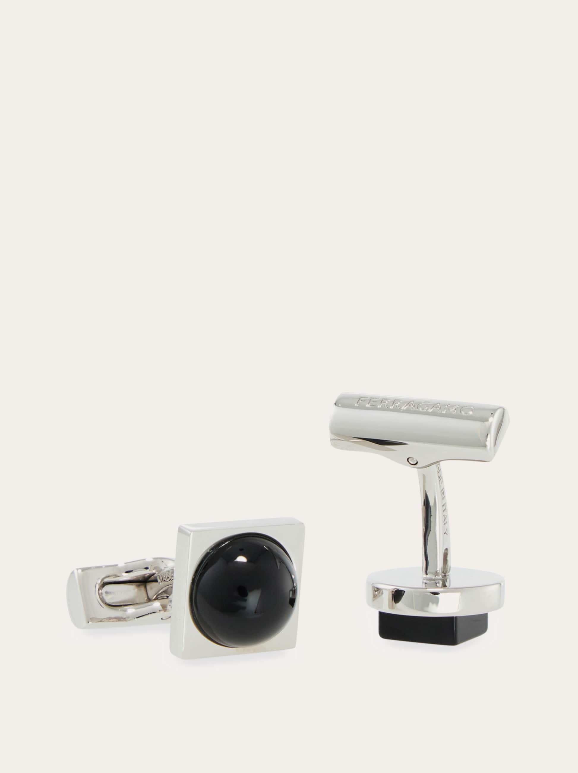 Ferragamo Men Semi Precious Stone Cufflinks Red 