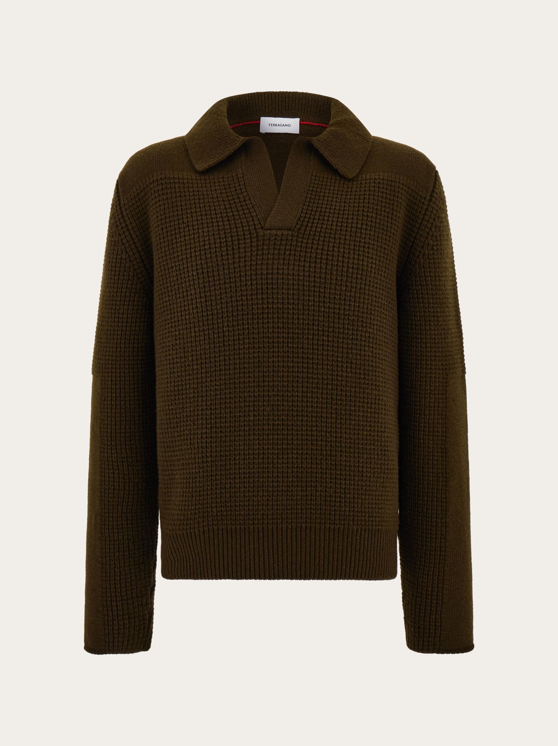 Ferragamo Uomo Maglia con collo a polo Verde