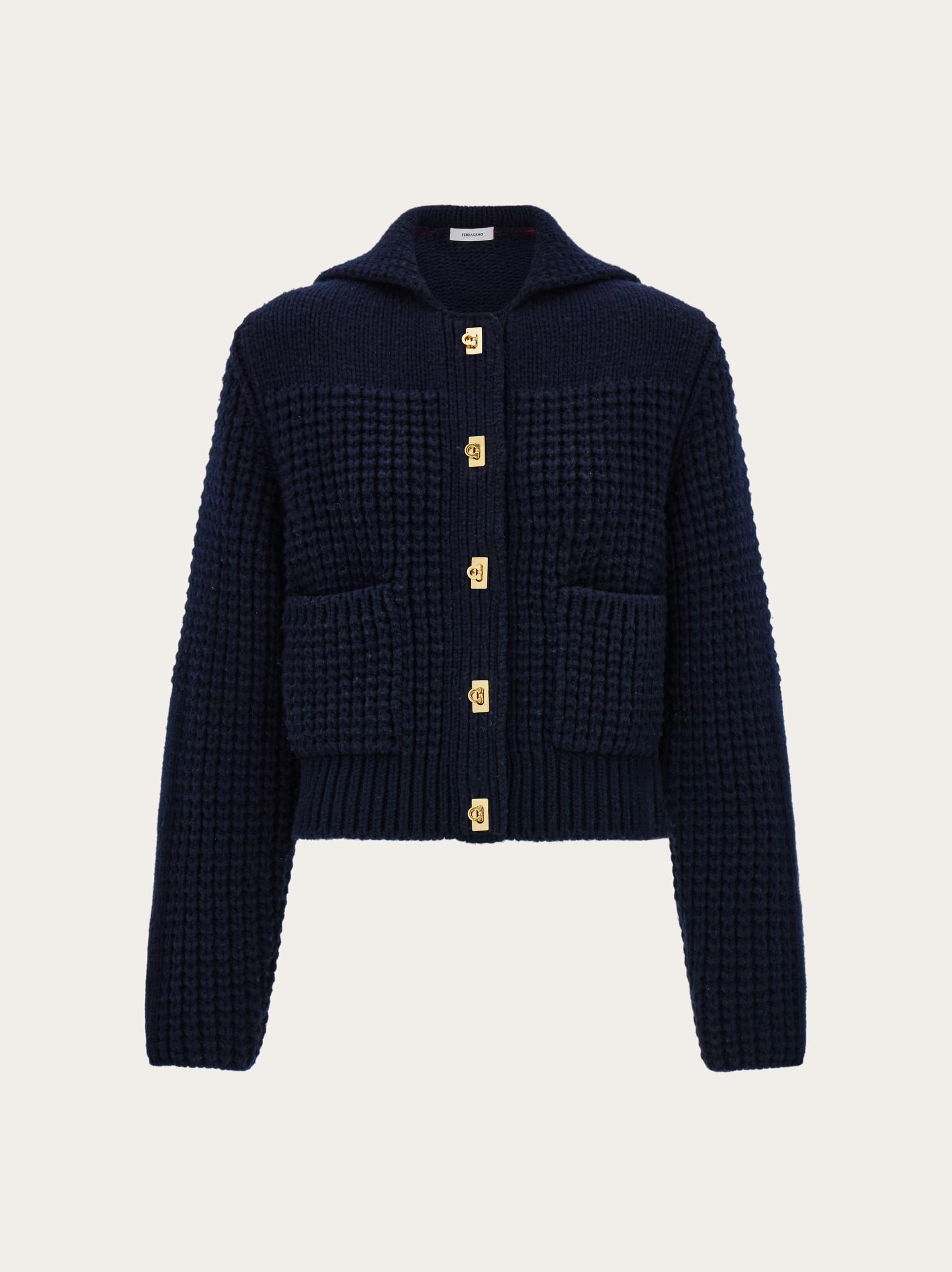 Ferragamo Donna Cardigan fibbie Gancini Blu