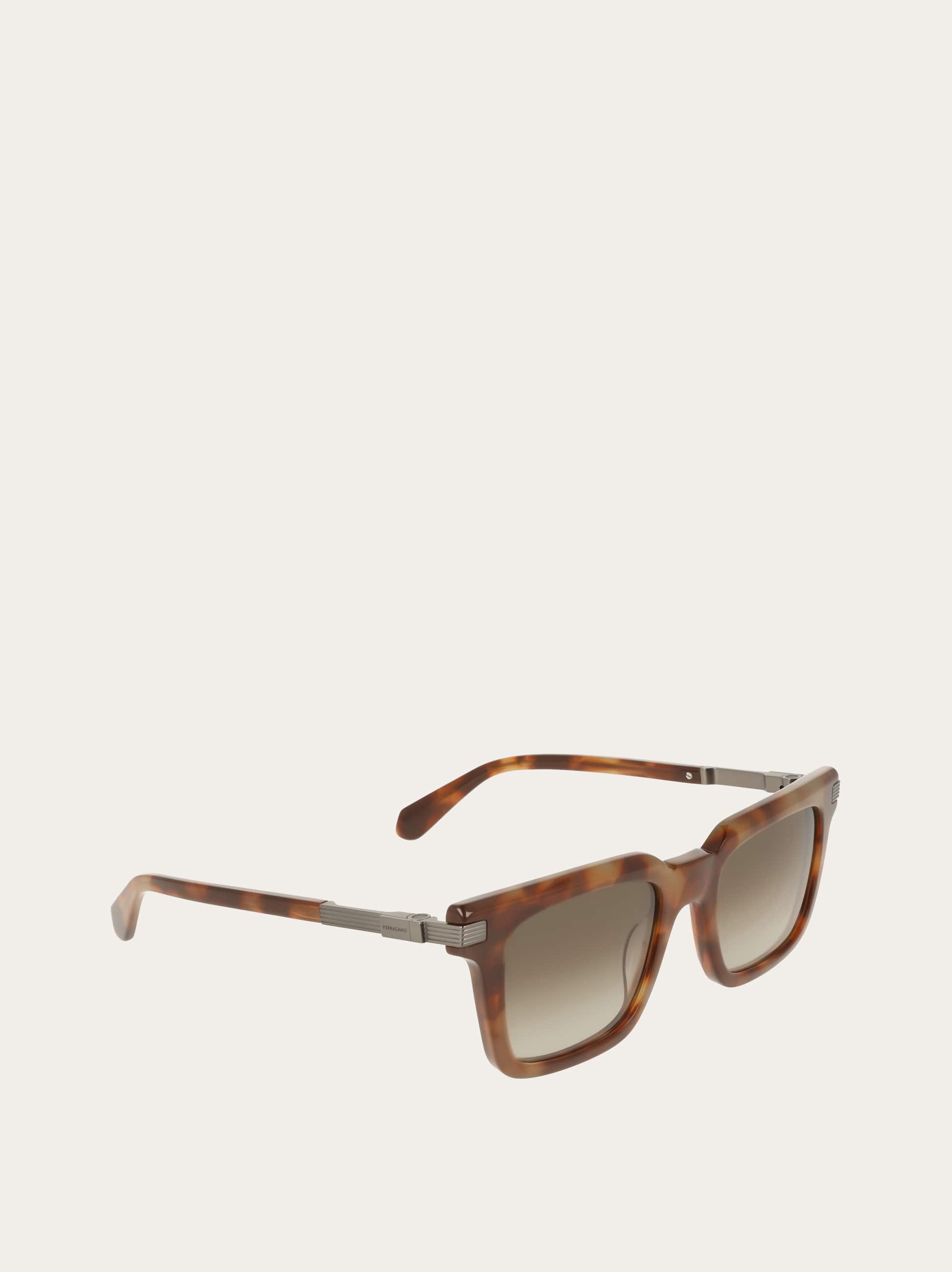  Ferragamo Men Rectangular Frame Sunglasses Brown 