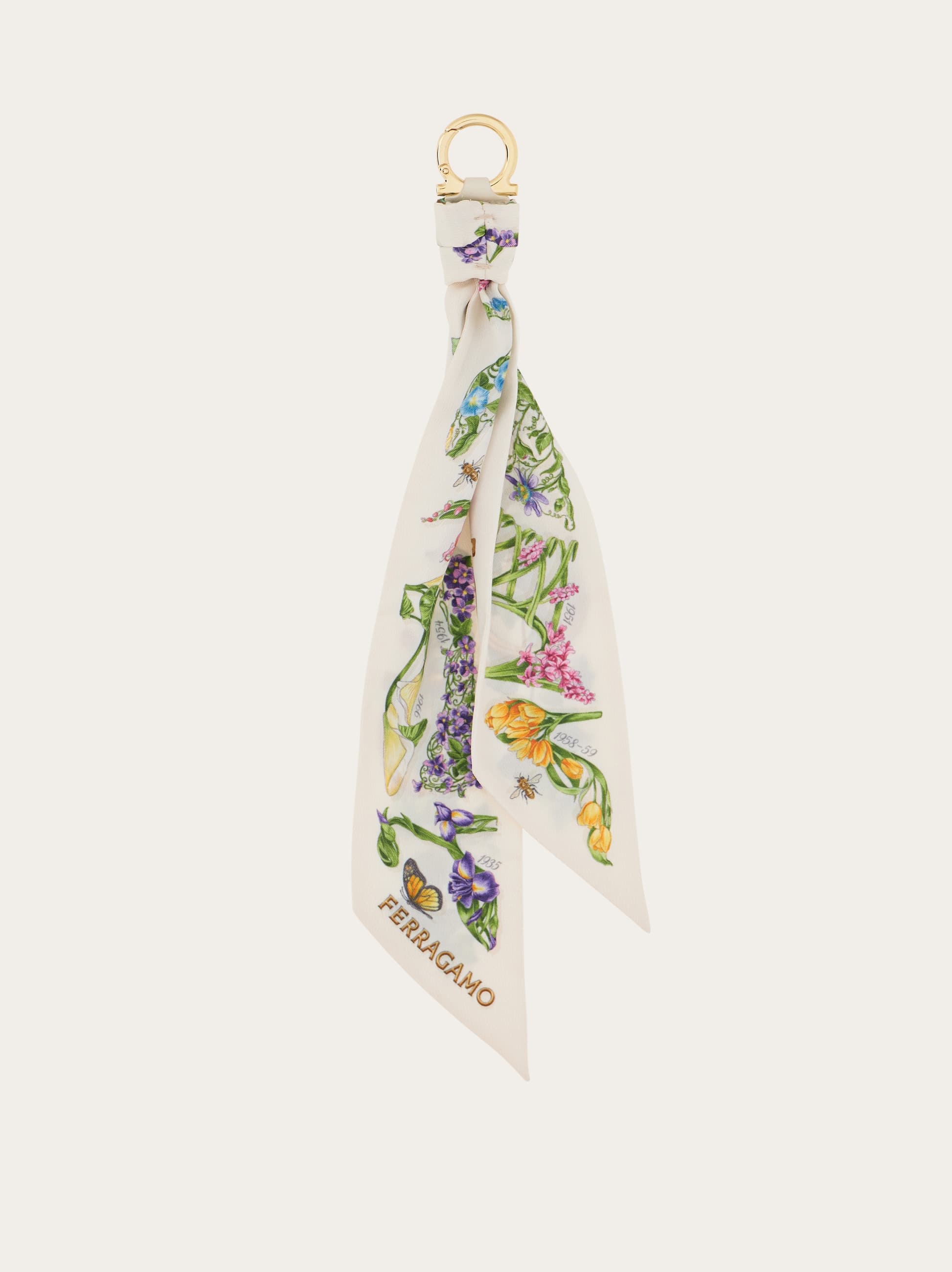Ferragamo Silk Keyholder In Multi