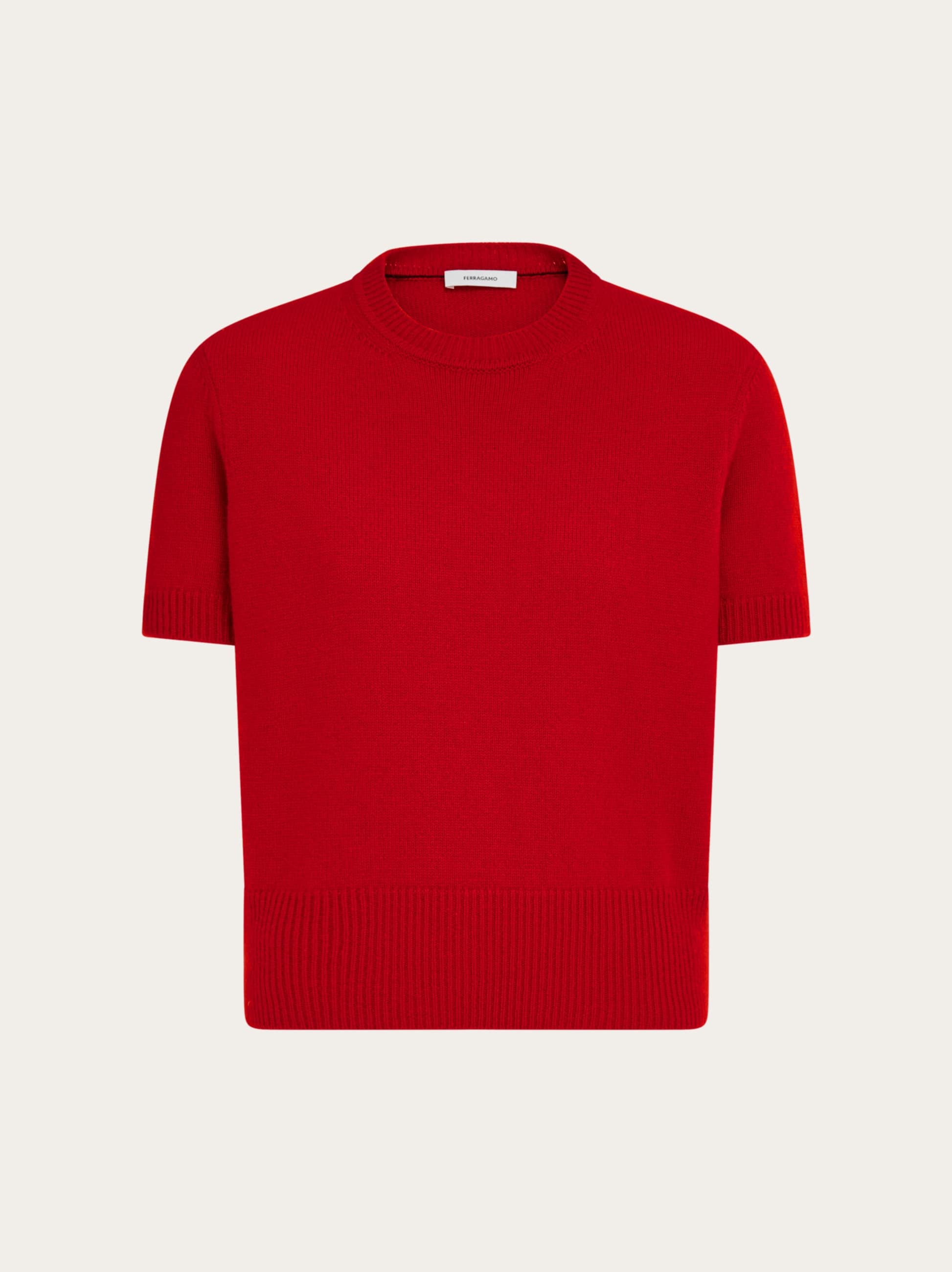 Ferragamo Donna T-shirt in cashmere Rosso