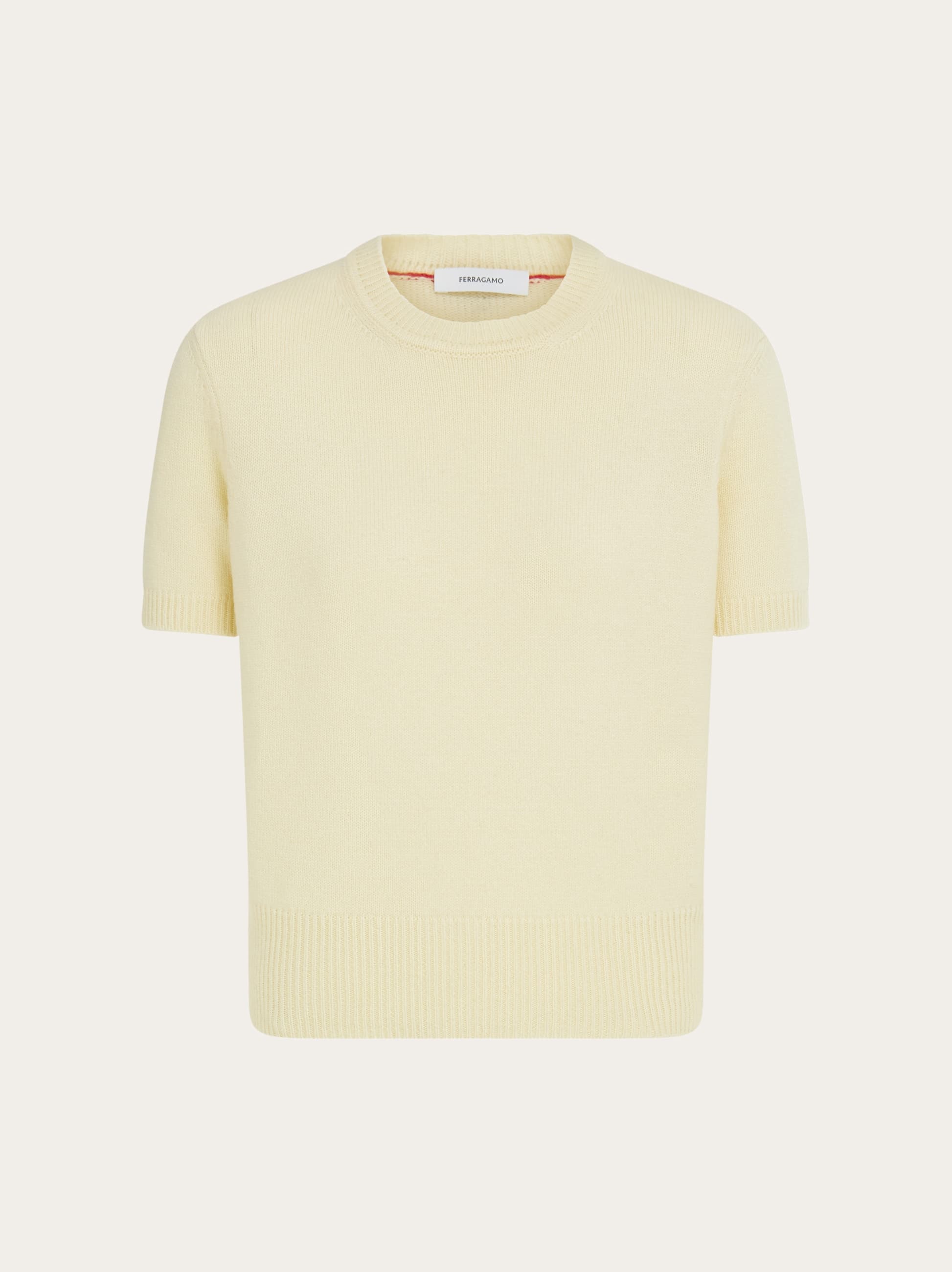 Ferragamo Donna T-shirt in cashmere Bianco