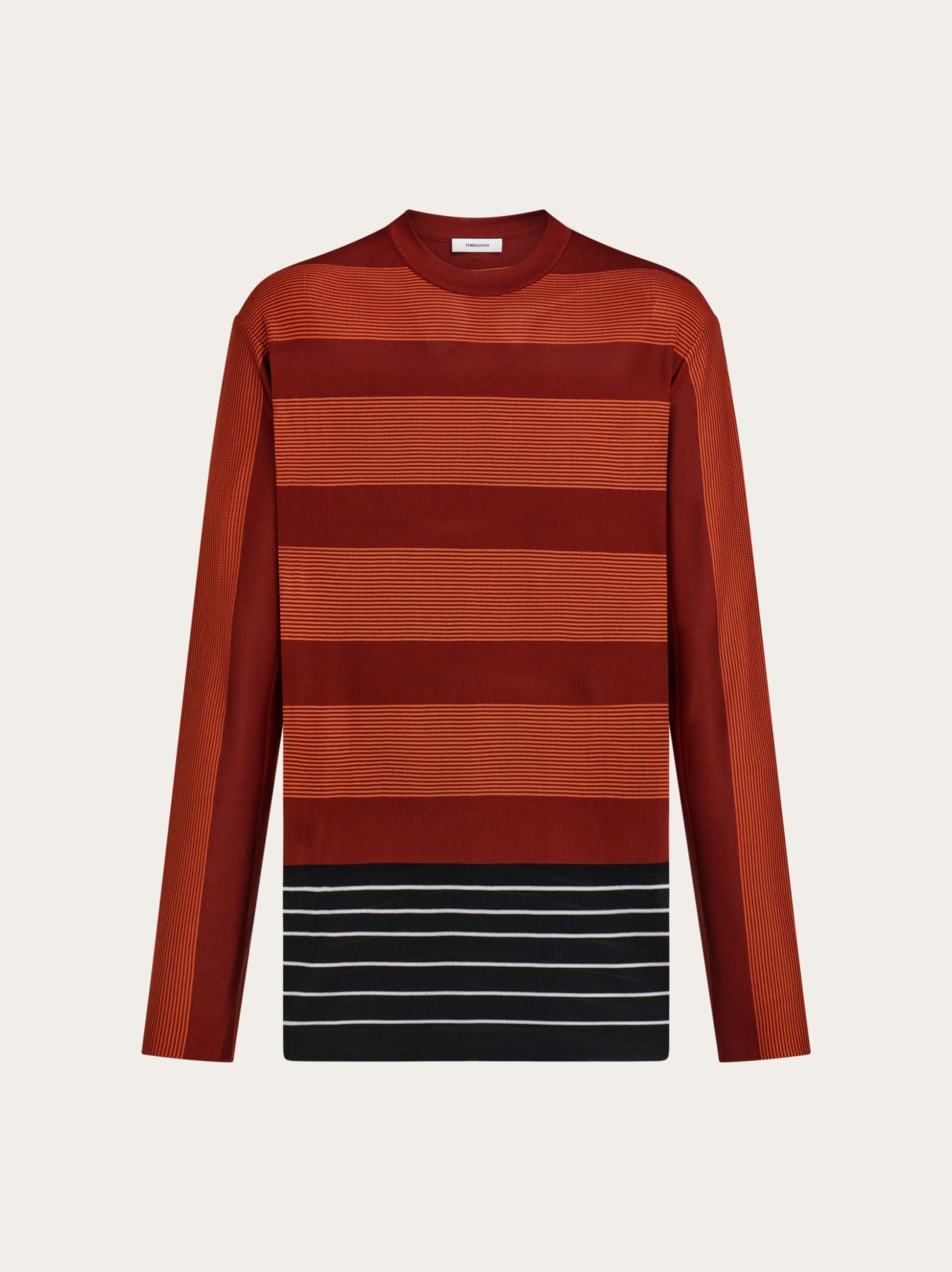 Ferragamo Donna Maglia a righe Rosso