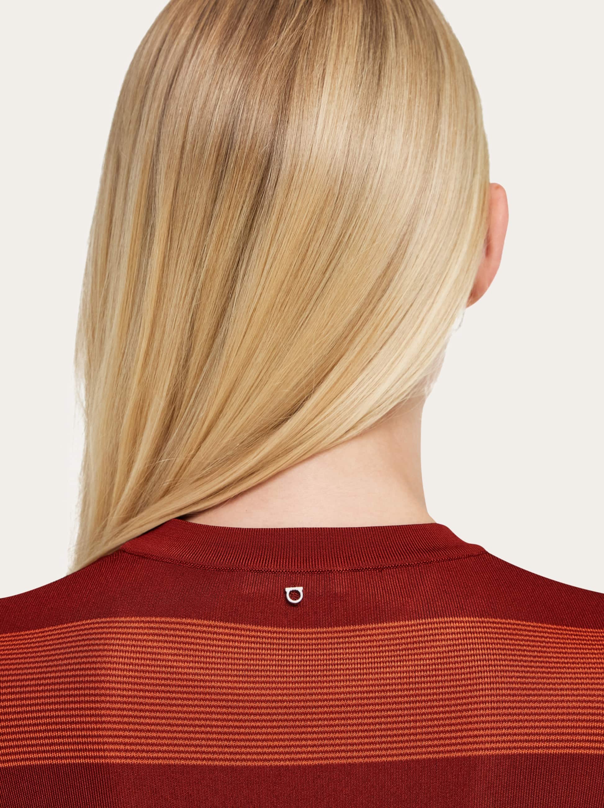 Ferragamo Pull À Rayures Rouge In Red