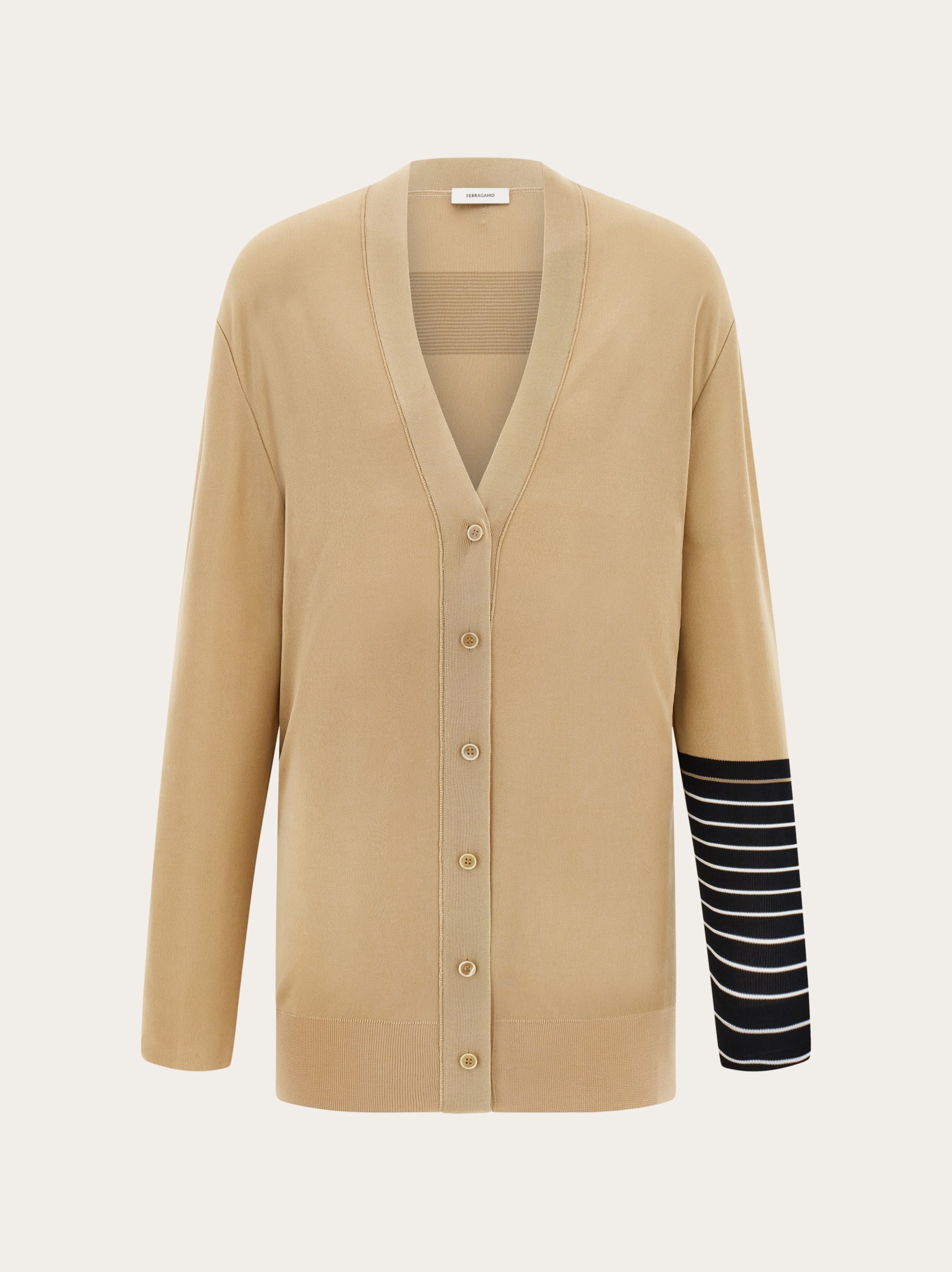 Ferragamo Women's Beige Viscose Cardigan