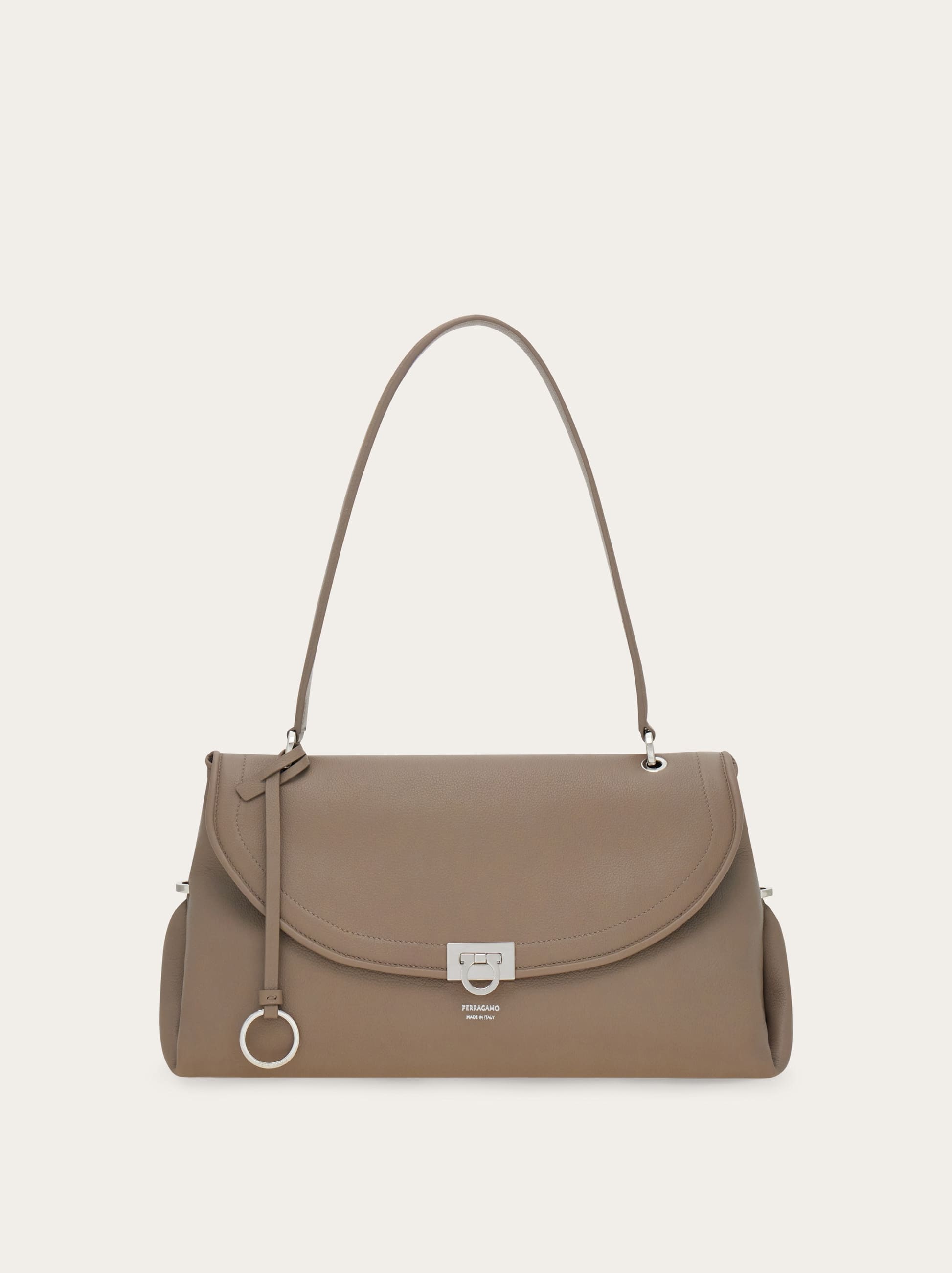 Ferragamo Sofia Leather Shoulder Bag In Brown