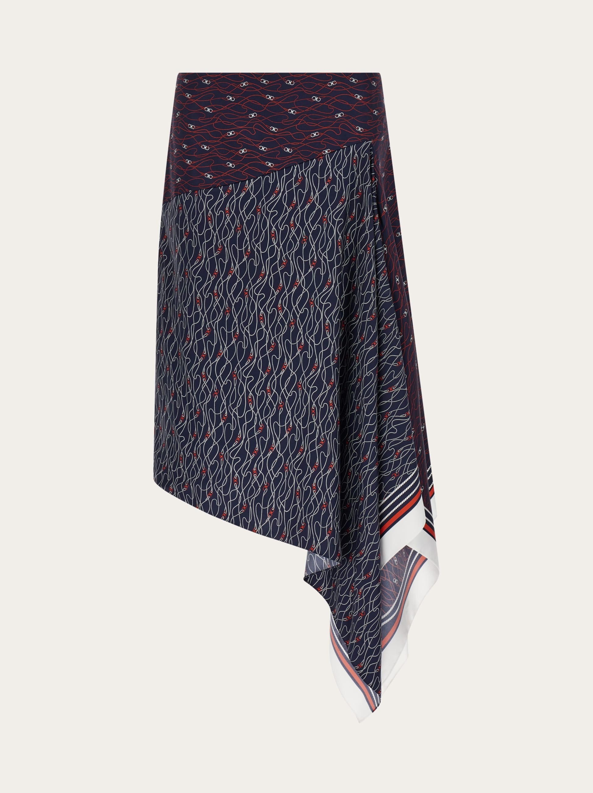 Ferragamo Donna Gonna a fazzoletto Blu