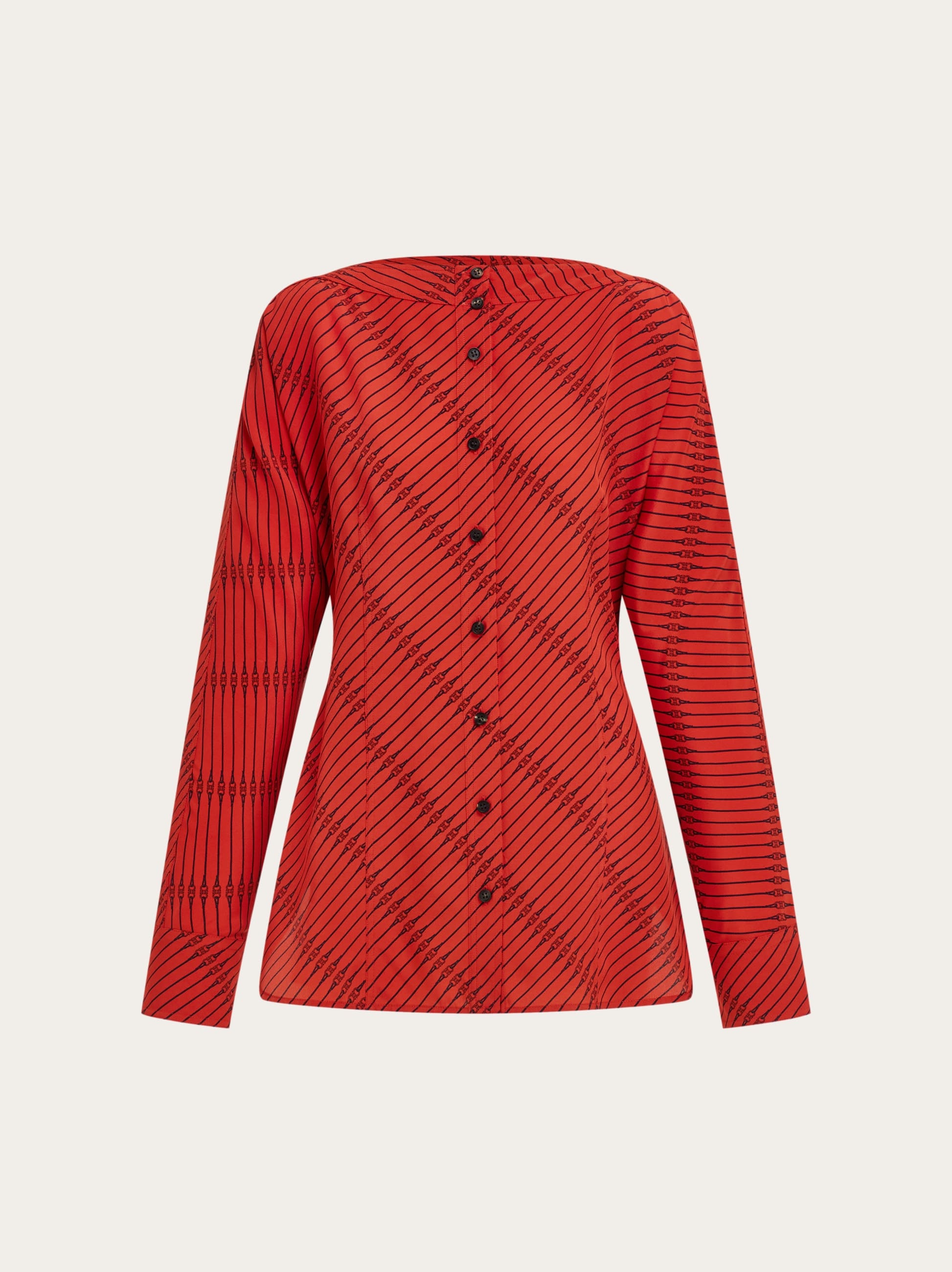 Ferragamo Donna Camicia in seta Rosso