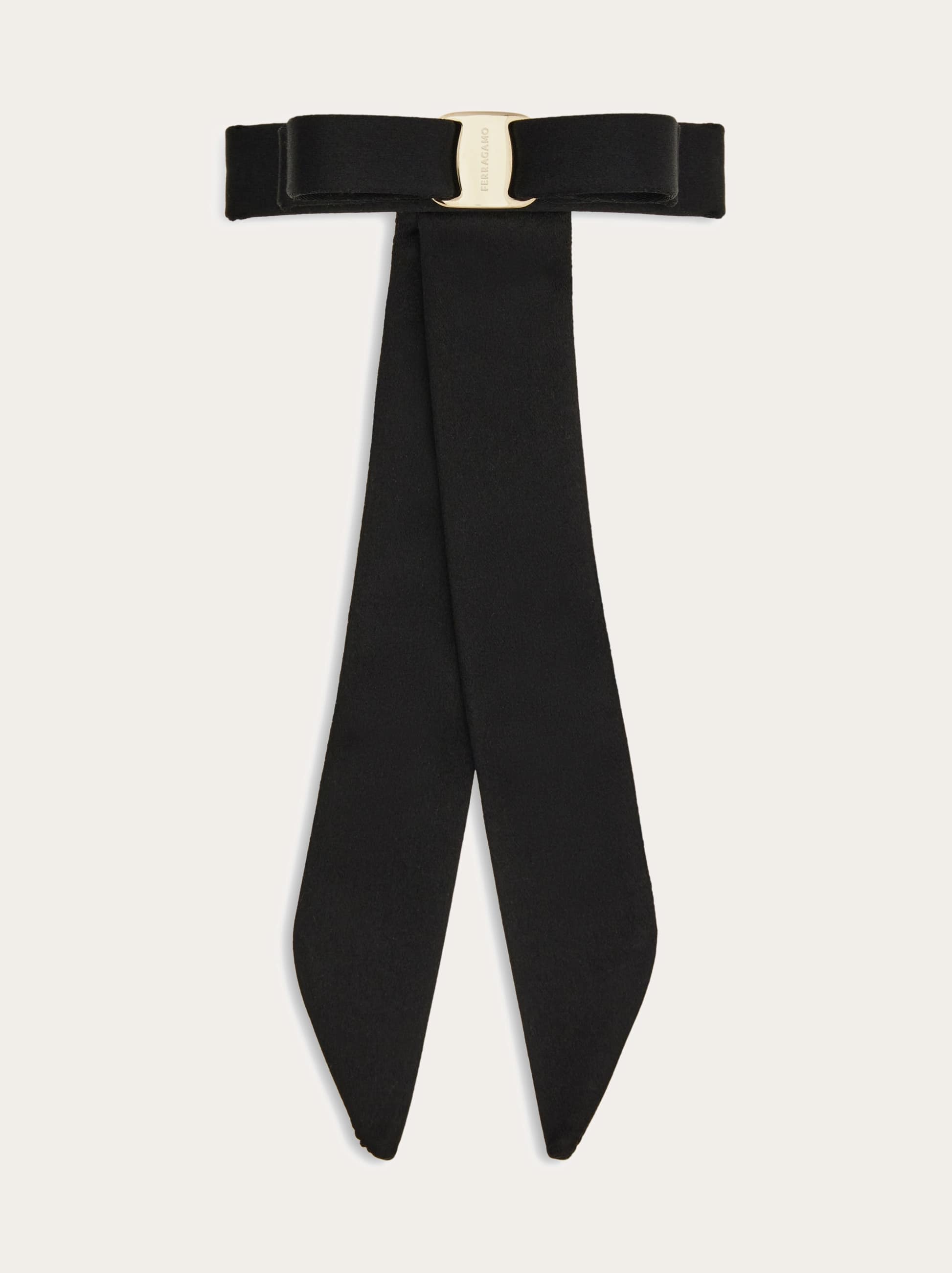 Ferragamo Vara Bow Hair Clip In Black