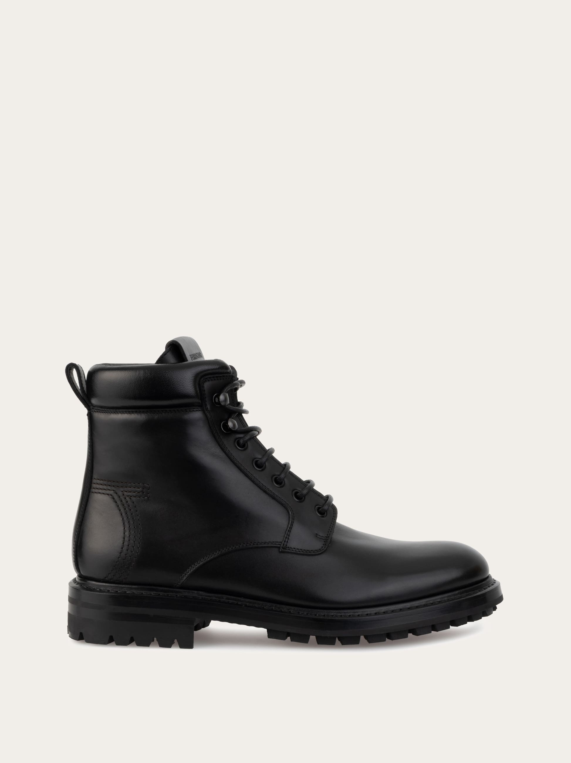 Ferragamo Men Lace-up boot Black Size 8