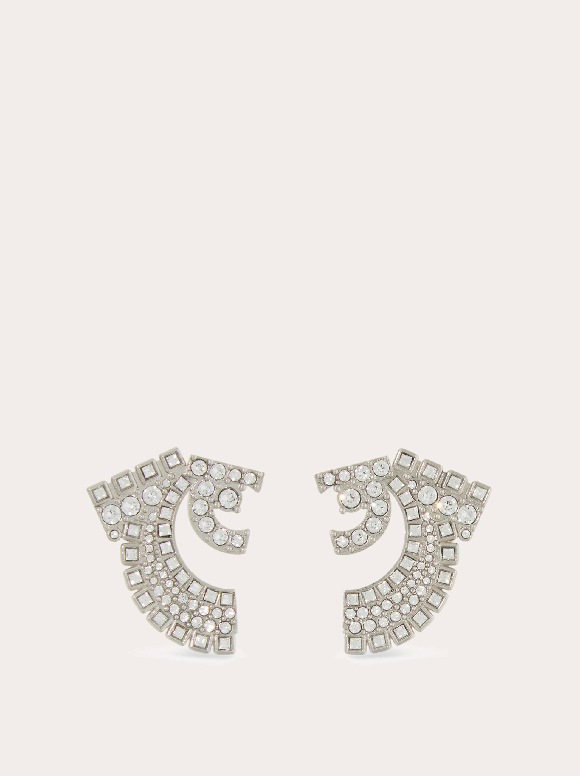 Ferragamo Women Deconstructed Gancio stud earrings Silver