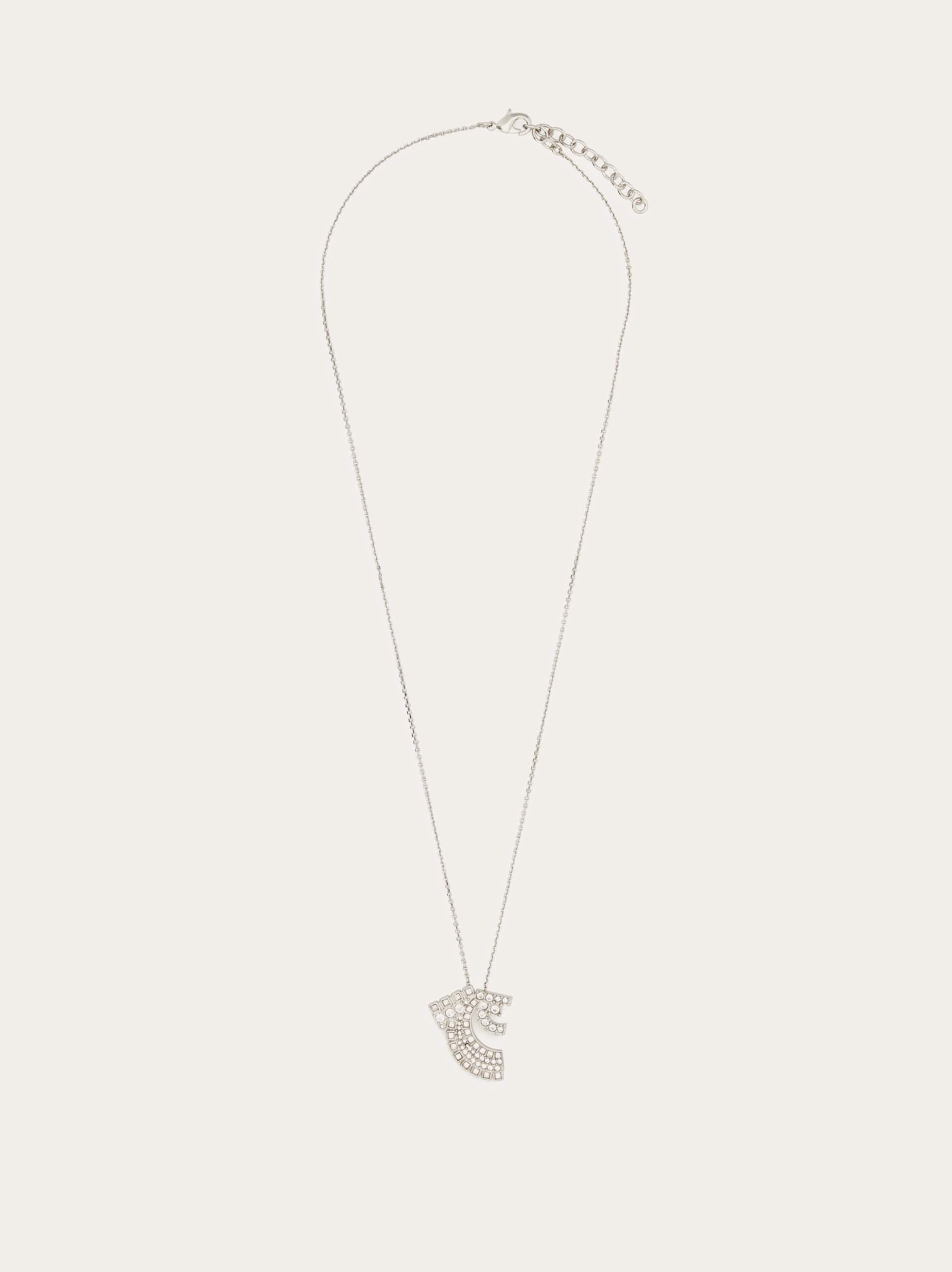 Ferragamo Women Deconstructed Gancio pendant necklace (42cm) Silver