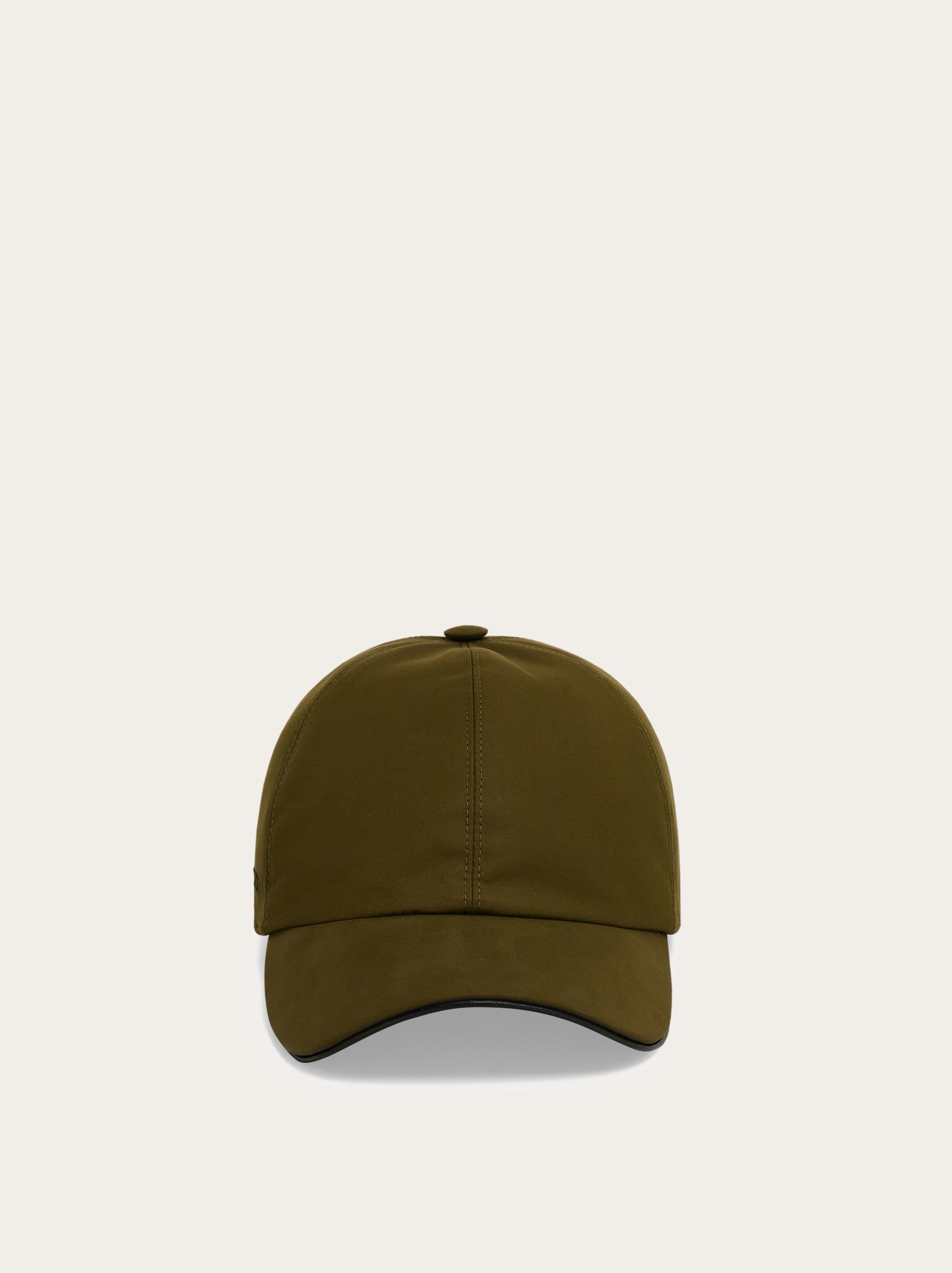 Ferragamo Men's Green Baseball Cap With Tonal Signature