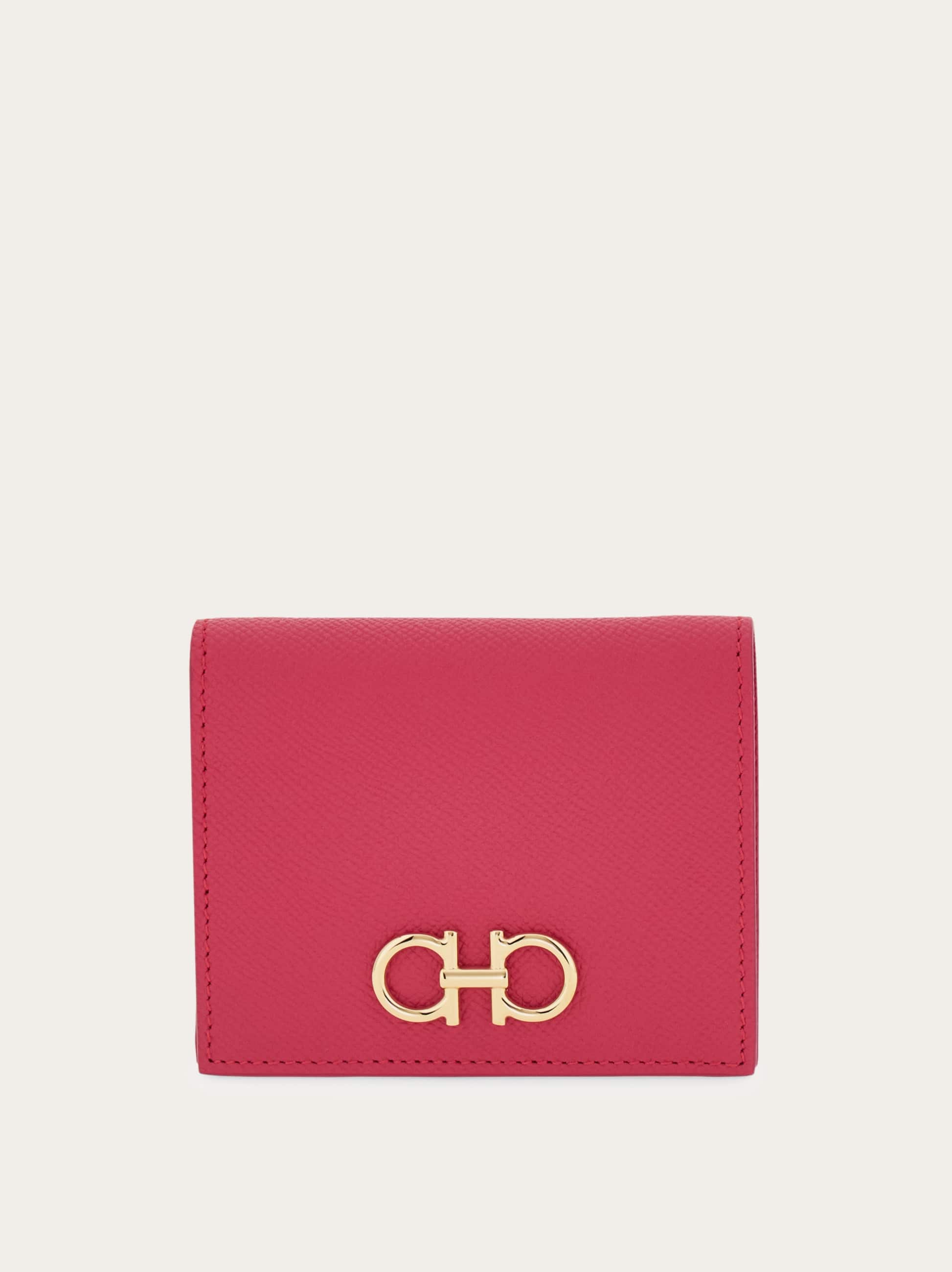 Ferragamo Donna Portafoglio compatto Gancini Rosa