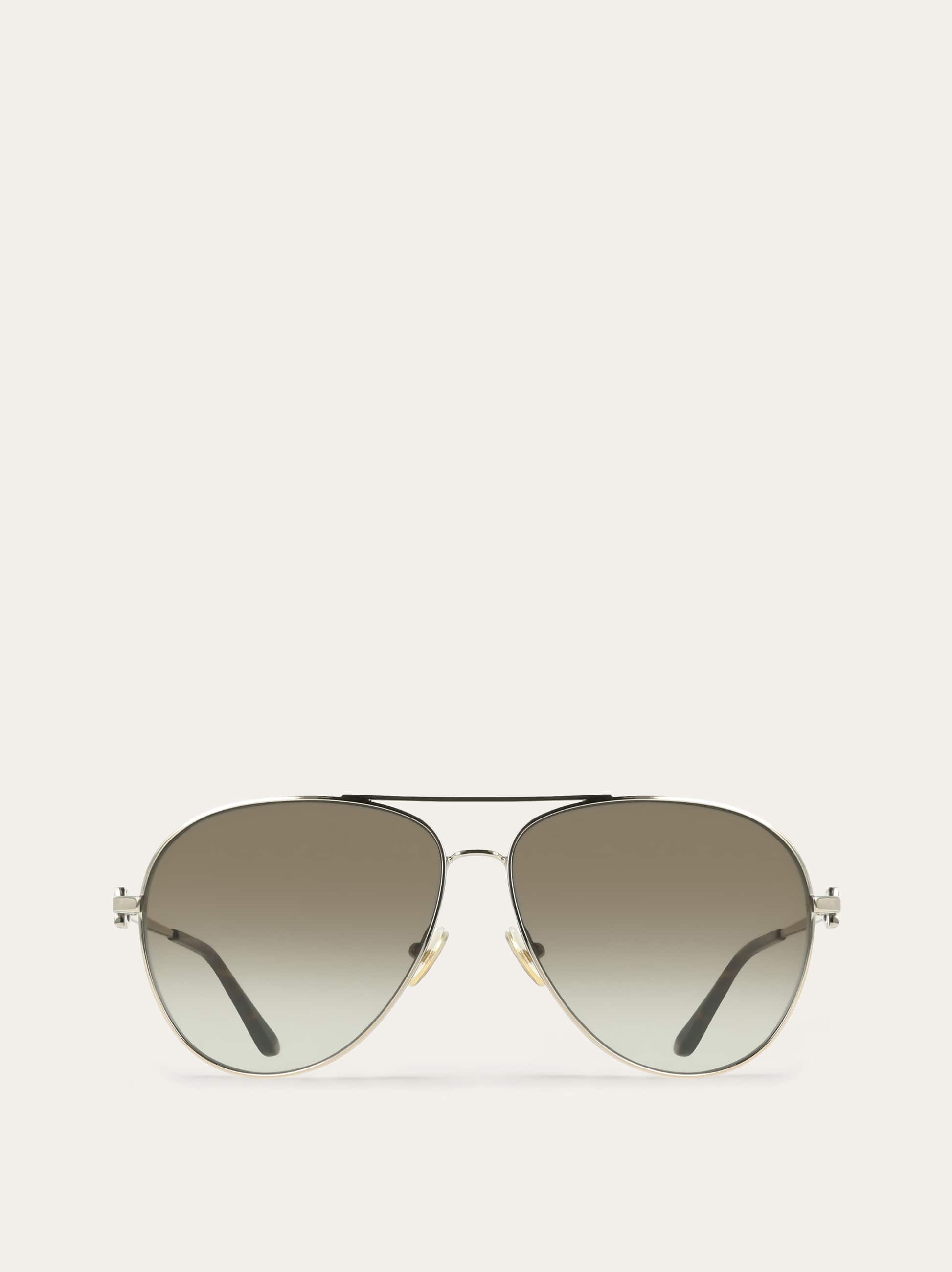 Ferragamo Men Aviator frame sunglasses Gold