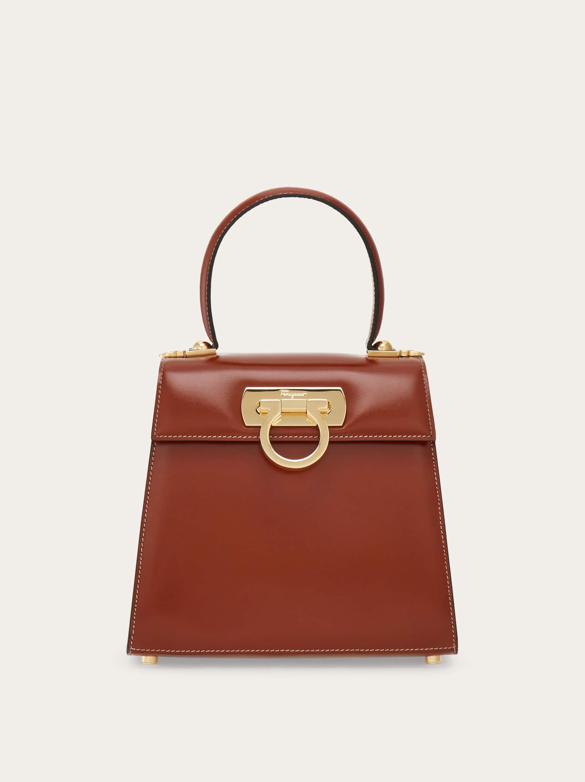 Ferragamo Women's Brown Iconic Top Handle (S)